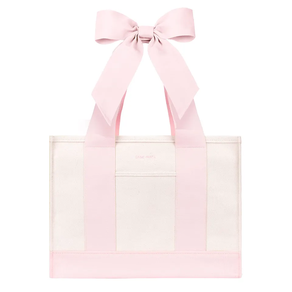 CASE-MATE Jelly Totes Canvas Tote Bag sac cabas en toile Oxford Navy Bow