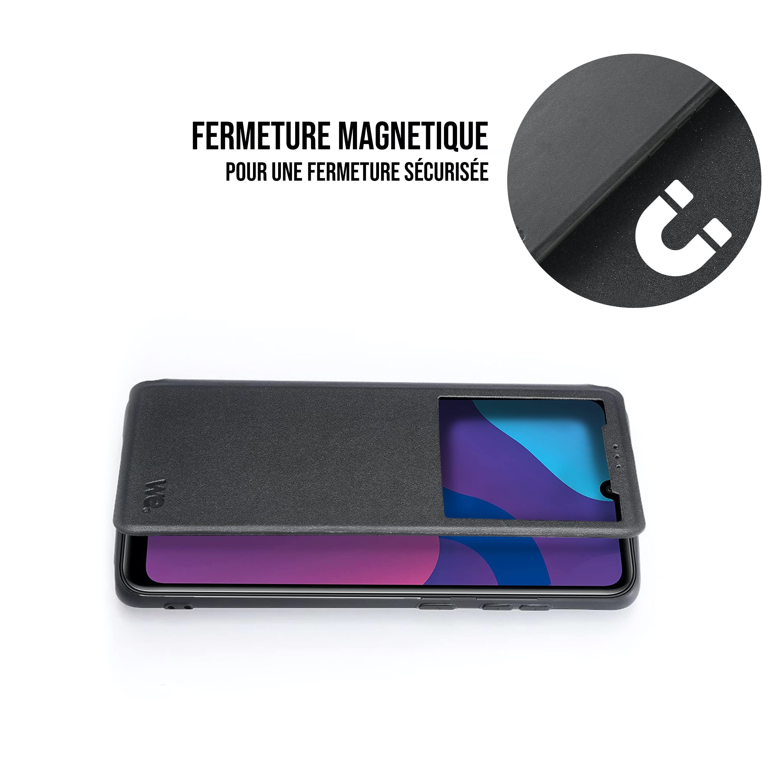 WE Accessoires Smartphone Galaxy A71 étui, rabat magnétique