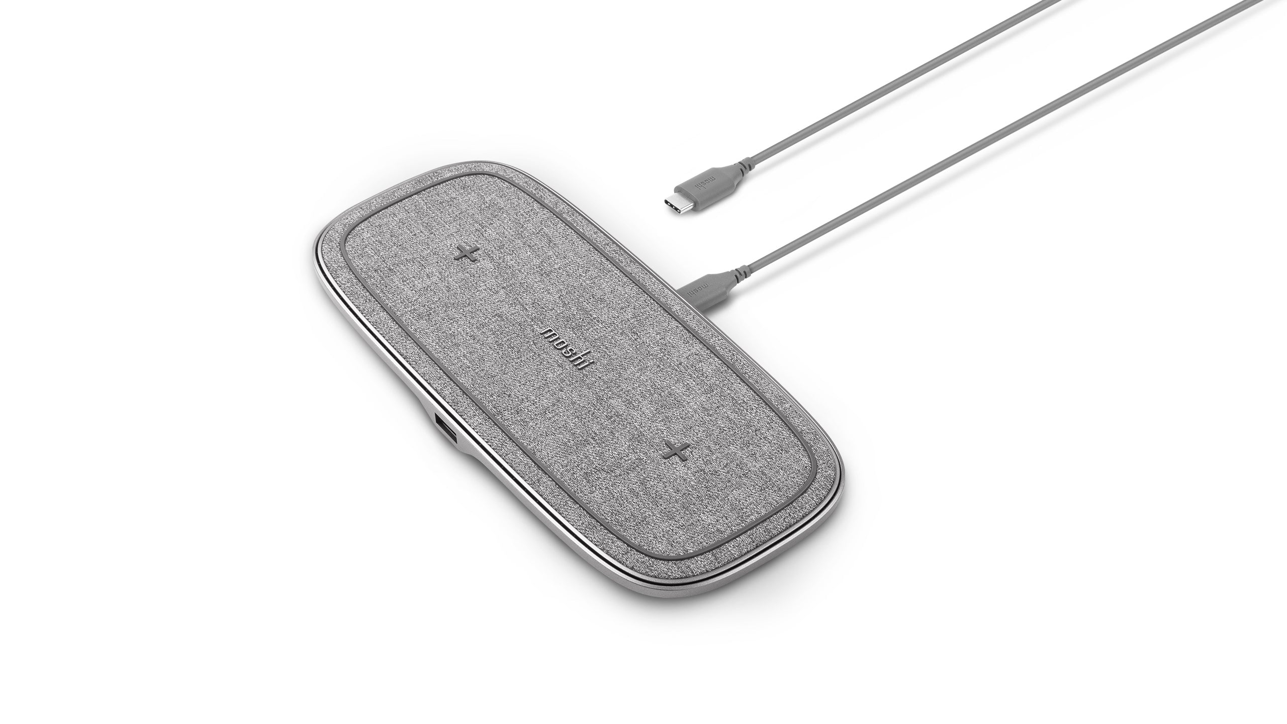 Moshi Chargers Sette Q Dual Wireless Charging Pad chargeur sans fil 15 W Nordic Gray