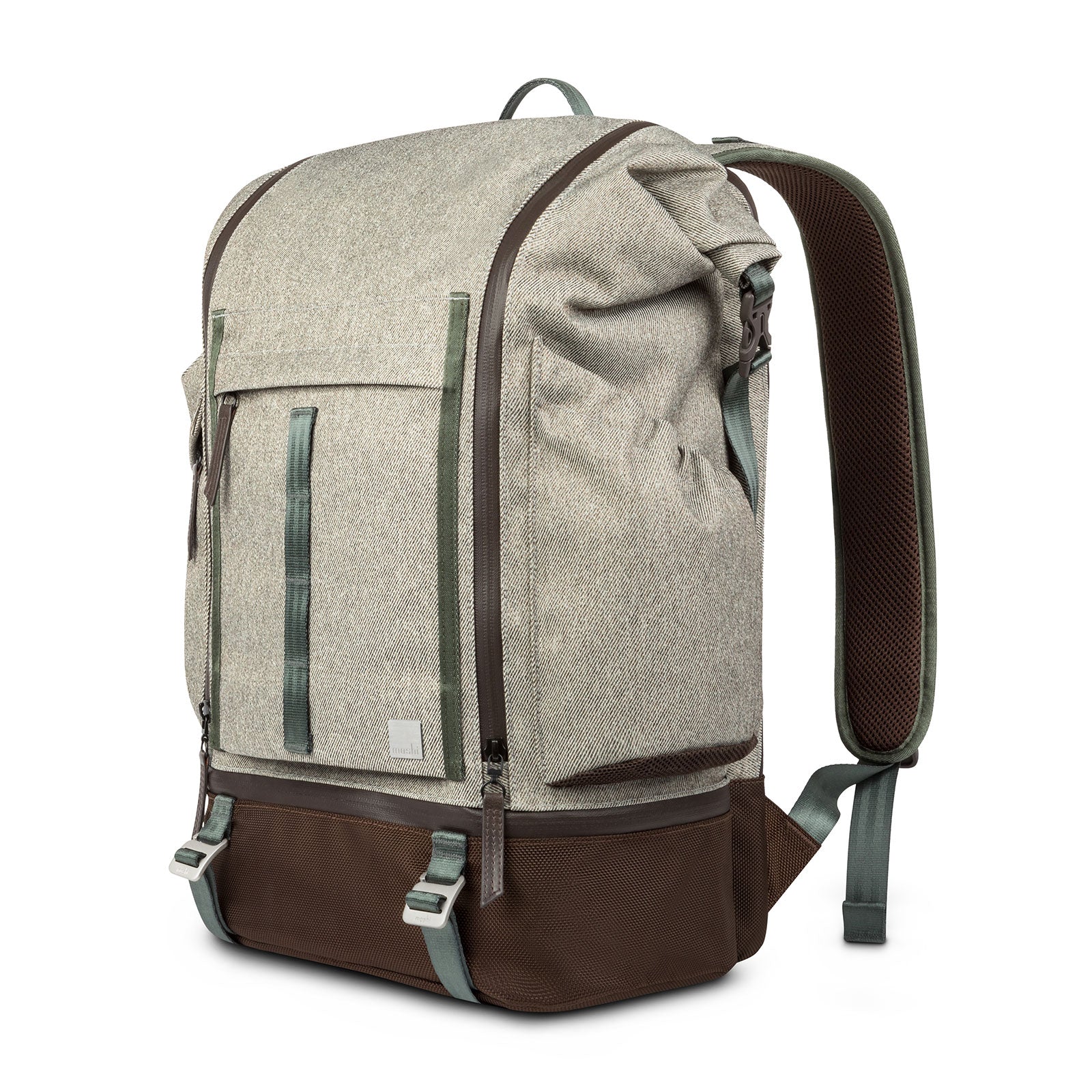 MOSHI Bags Captus Rolltop Travel Backpack sac à dos 45 L beige sable