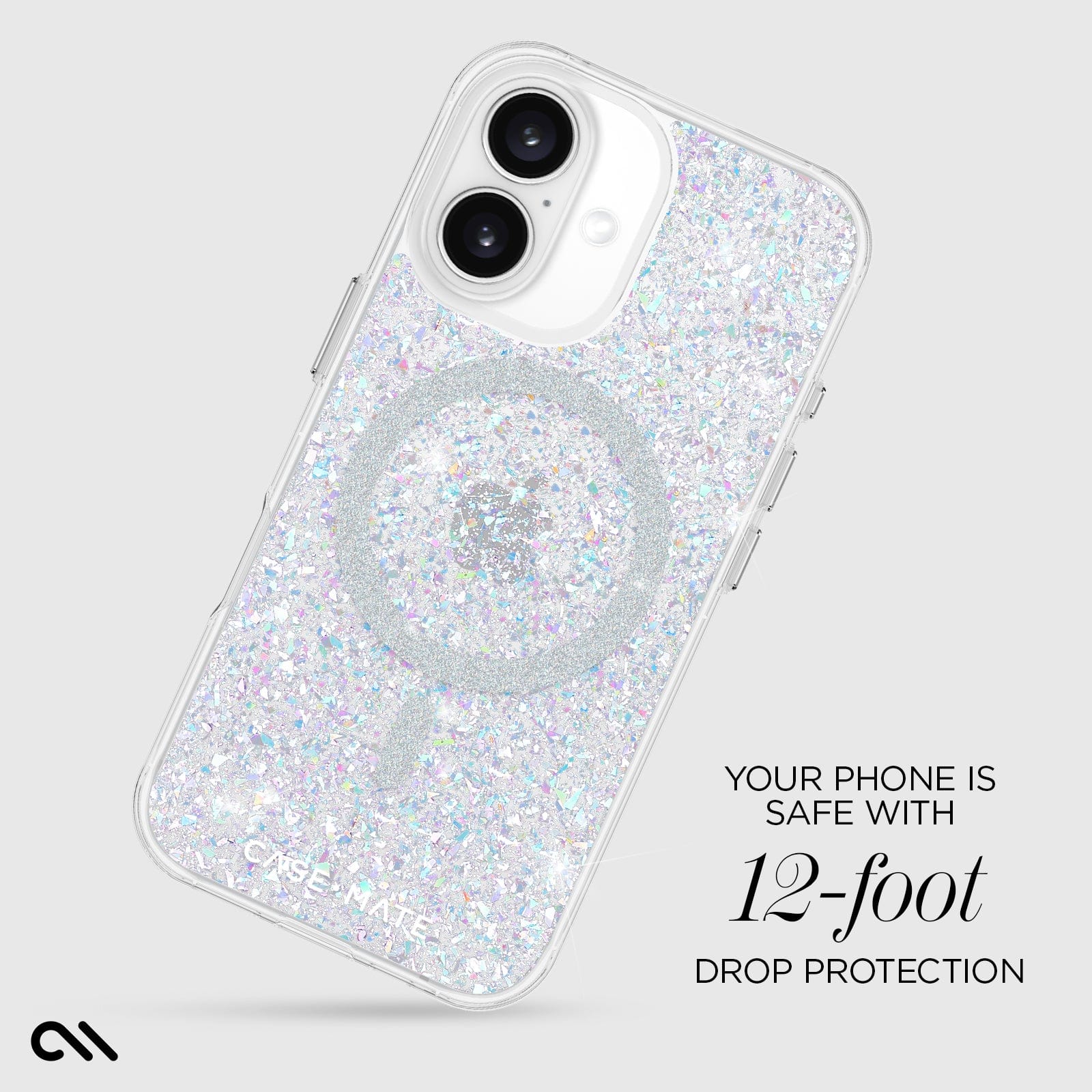 CASE-MATE Phone Cases Twinkle Disco MagSafe coque iPhone 16 à paillettes
