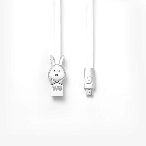 WE Cables Lapin câble micro USB plat 1,2 m blanc