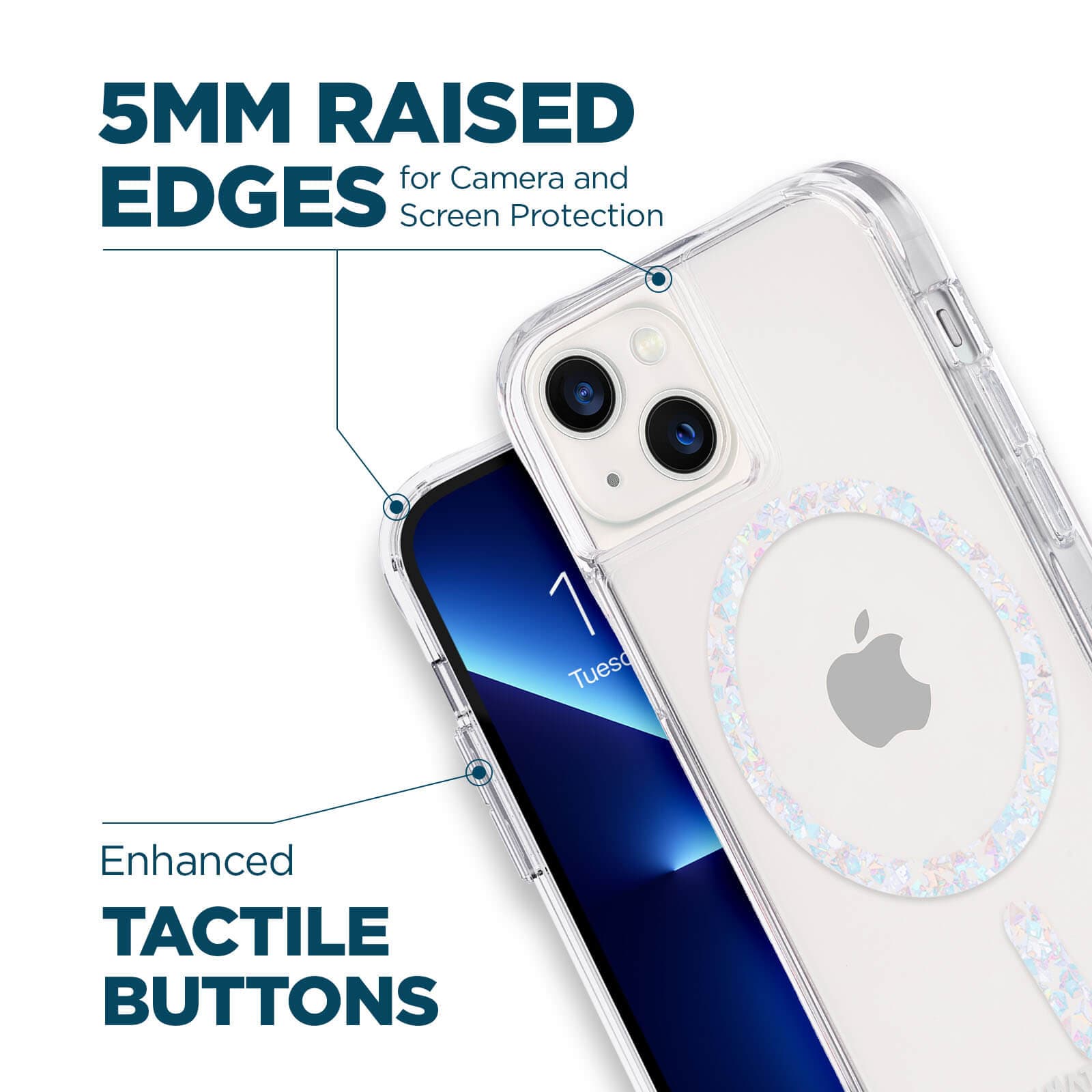 CASE-MATE Phone Cases Clear Twinkle Diamond coque iPhone 14 Plus MagSafe transparente