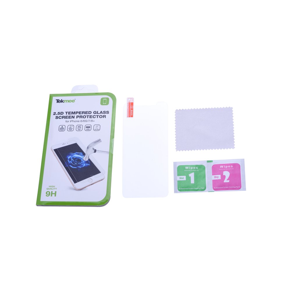 Tekmee Protections d'écran et coques iPhone 6+/6S+/7/8+ verre trempé 9H