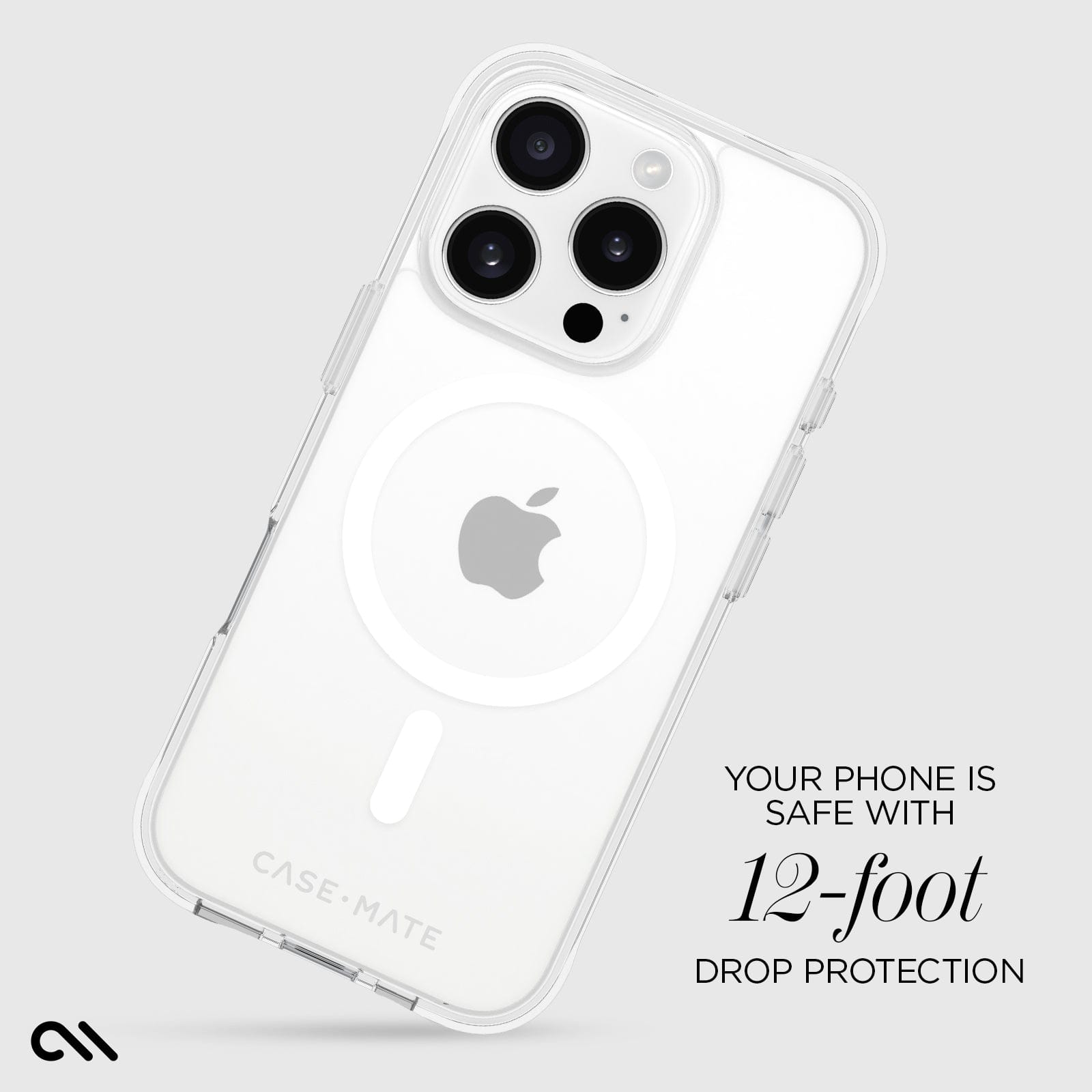 CASE-MATE Phone Cases Tough Clear MagSafe coque iPhone 16 Pro transparente résistante