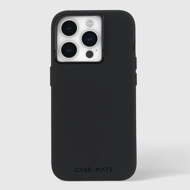 Case-Mate Silicone Black MagSafe coque iPhone 15 Pro noire antichoc