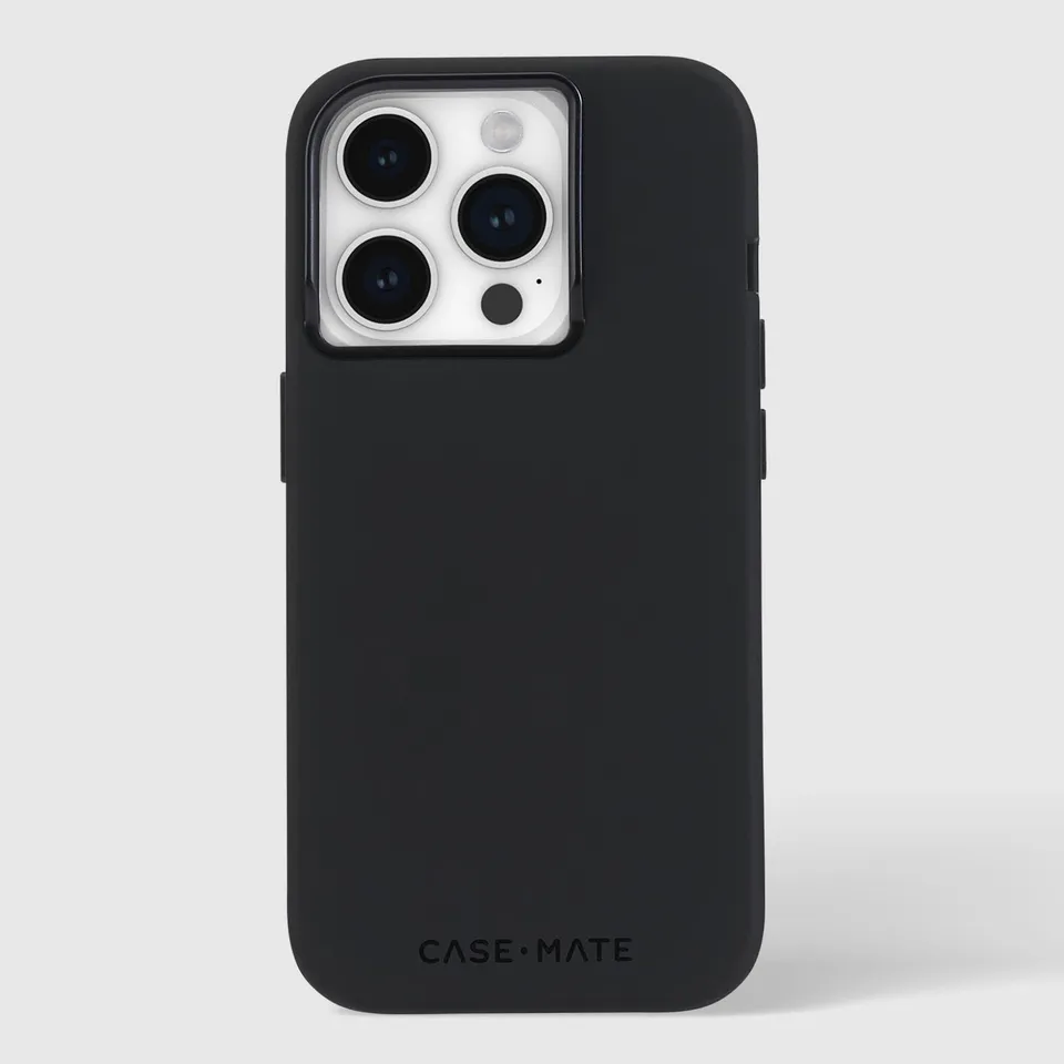 Case-Mate Silicone Black MagSafe coque iPhone 15 Pro noire antichoc