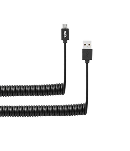 WE Cables Câble Micro USB torsadé réversible 2 m noir charge rapide