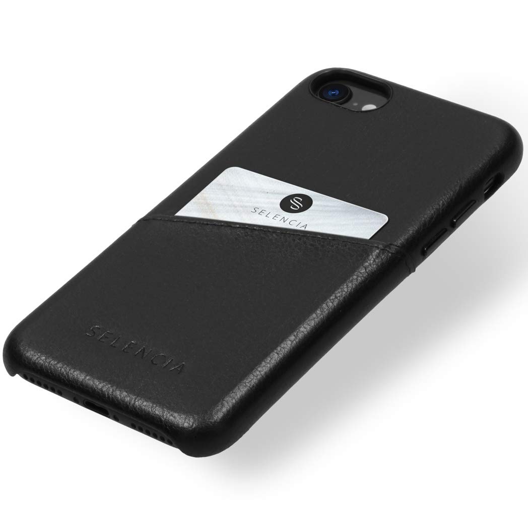 SELENCIA Vayu coque iPhone noir porte-carte