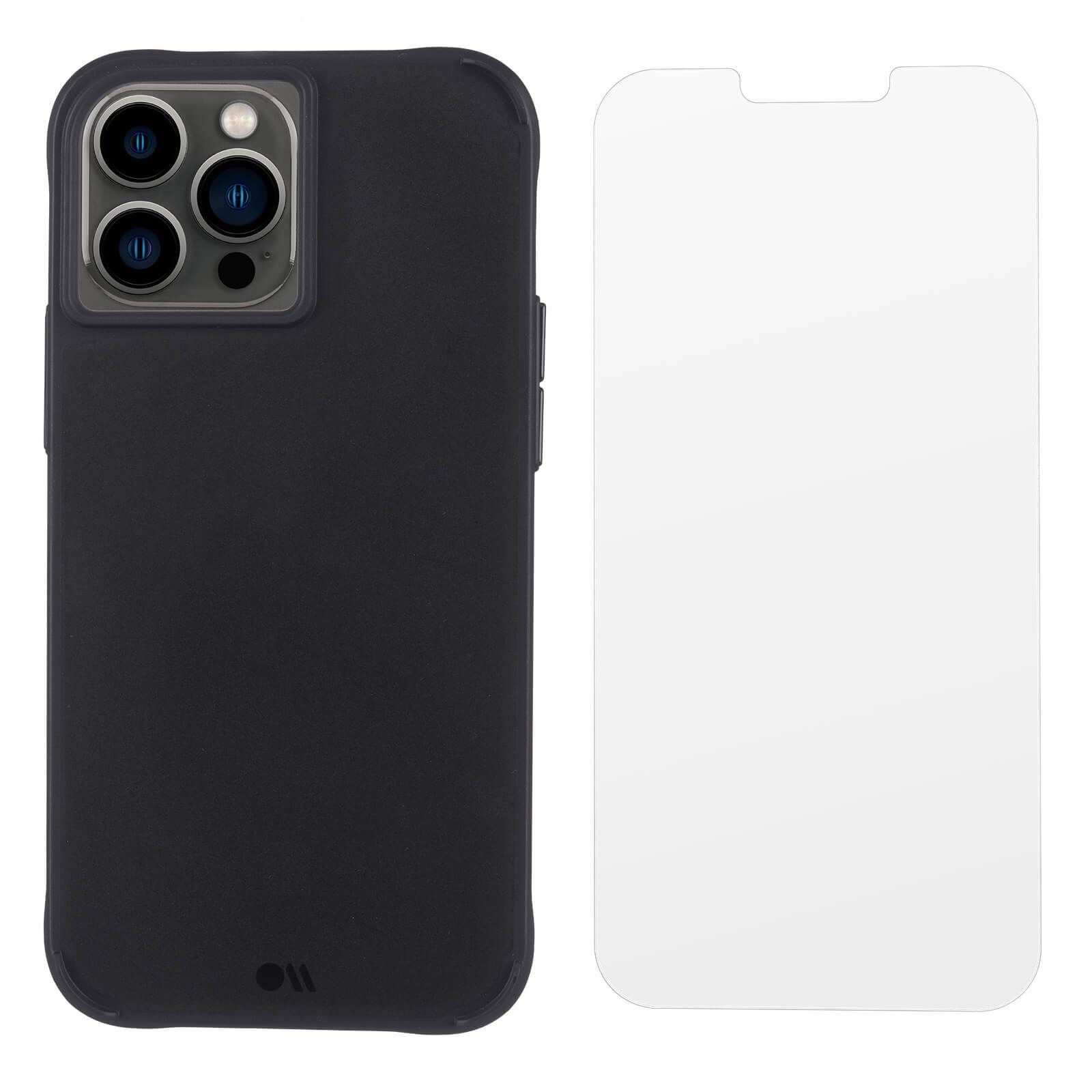 CASE-MATE Phone Cases Tough Black coque iPhone 13 Pro noire avec protection écran