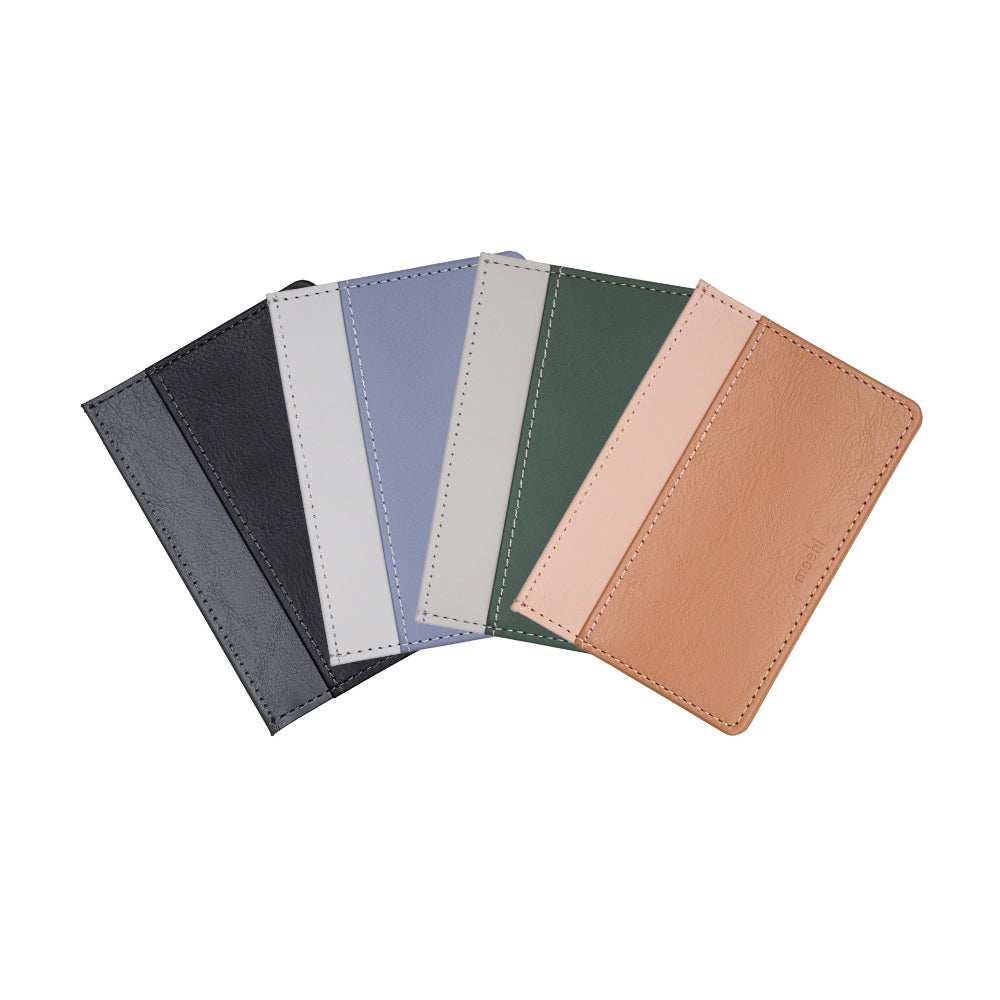 Moshi Card Holders and Keychains Folia Slim Card Holder porte-cartes noir ardoise vegan