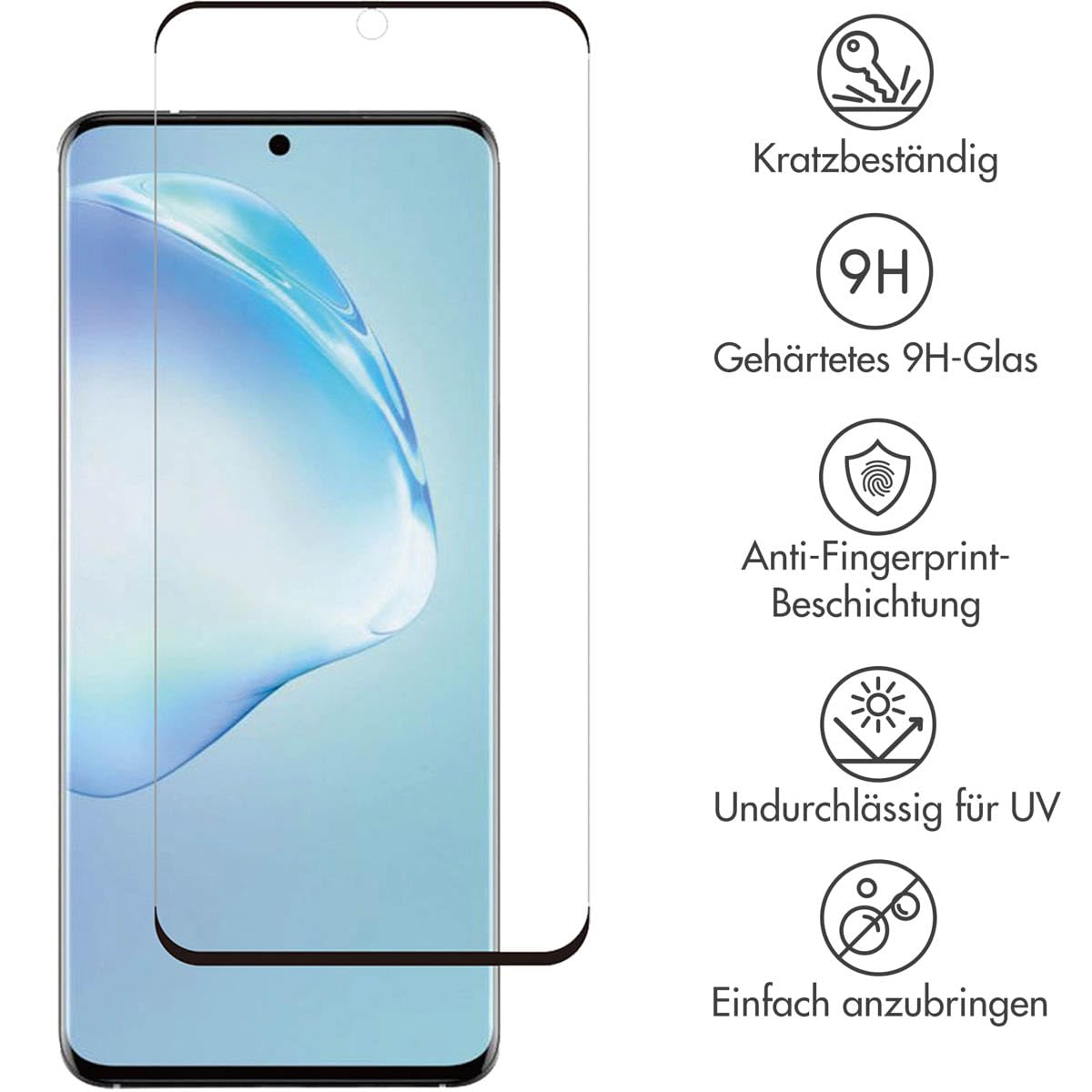 SELENCIA Protection d'écran en verre trempé Samsung Galaxy S20, 9H