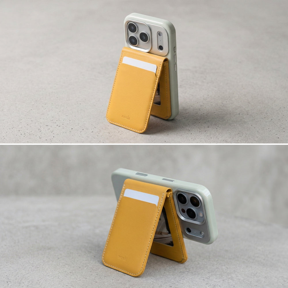 Moshi Accessories Magnetic Mirror Wallet Stand porte-cartes miroir et support Foggy Gray
