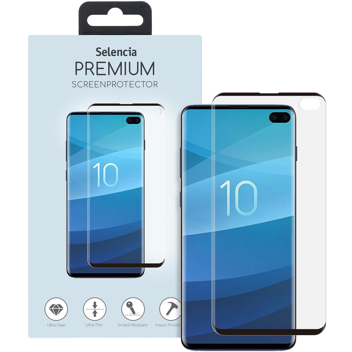 SELENCIA Protection d’écran en verre trempé G975F25113501 Galaxy S10 Plus 1 pièce 9H