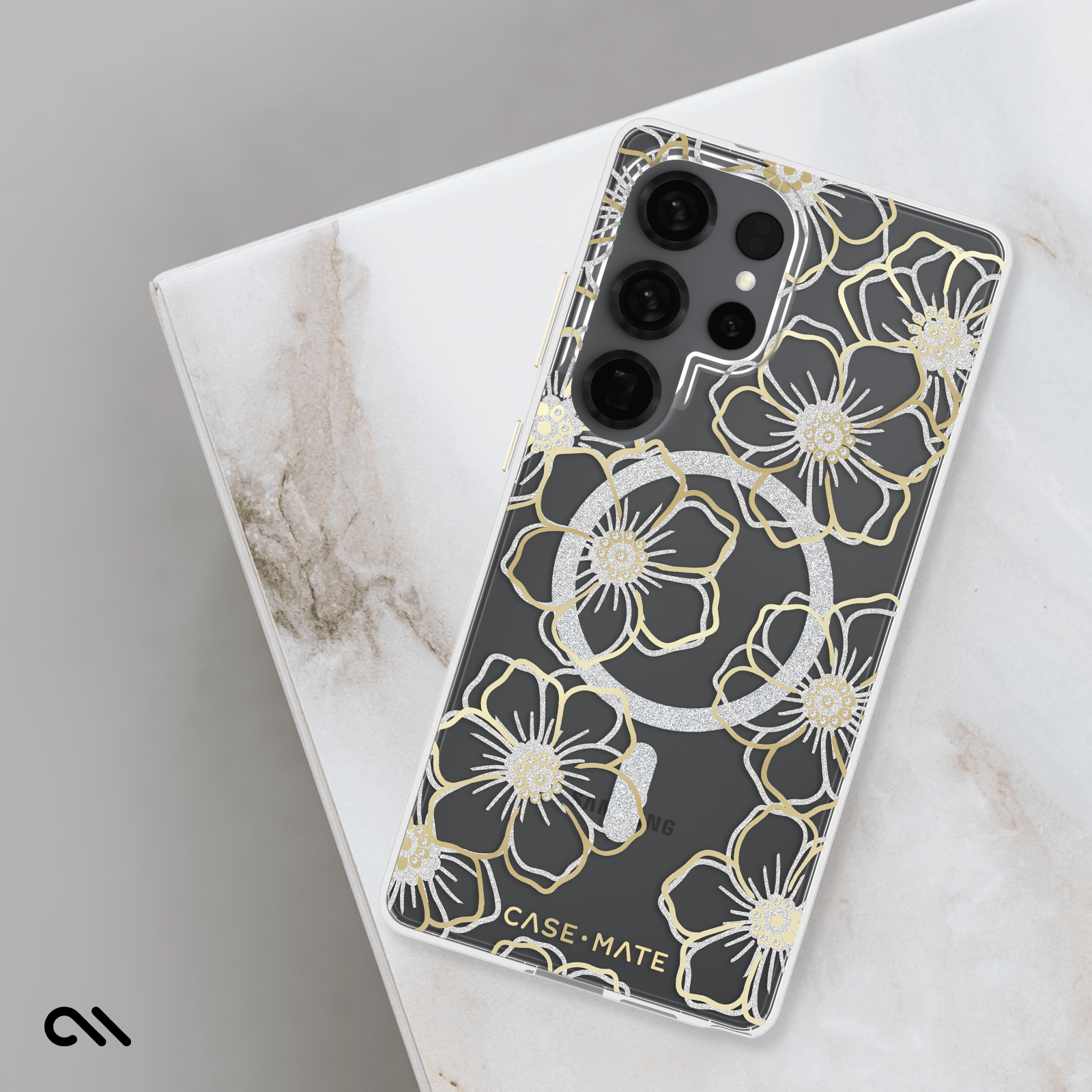 CASE-MATE Phone Cases Floral Gems coque Galaxy S25 Ultra, Floral Gems, protection 12 pieds