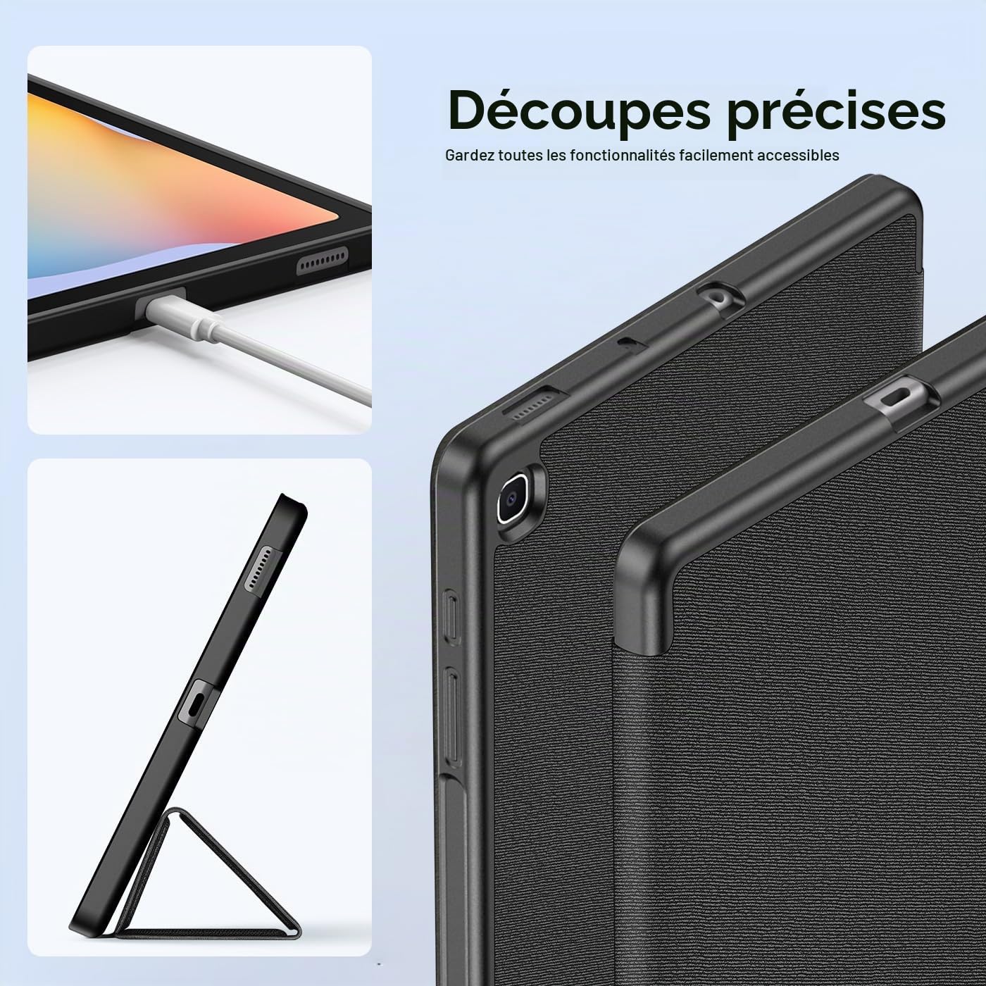Dux Ducis Domo Series coque Samsung Galaxy Tab S6 Lite 10,4 pouces noire
