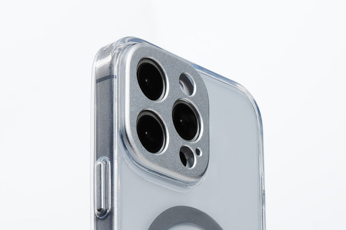 MOSHI Cases iGlaze Clear Hardshell Case coque iPhone 16 Luna Silver MagSafe
