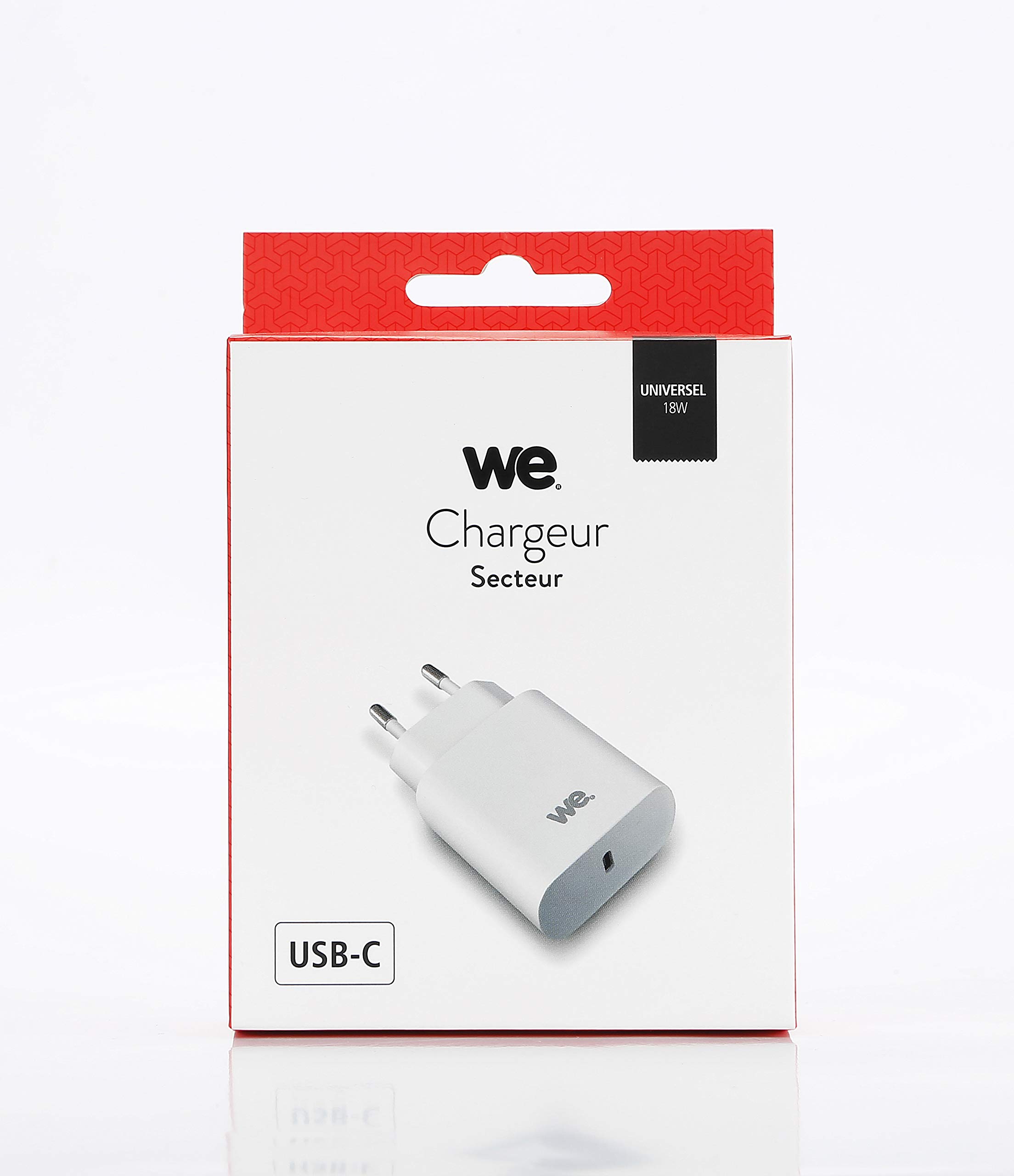WE Chargeurs Chargeur secteur USB-C 18 W blanc Power Delivery