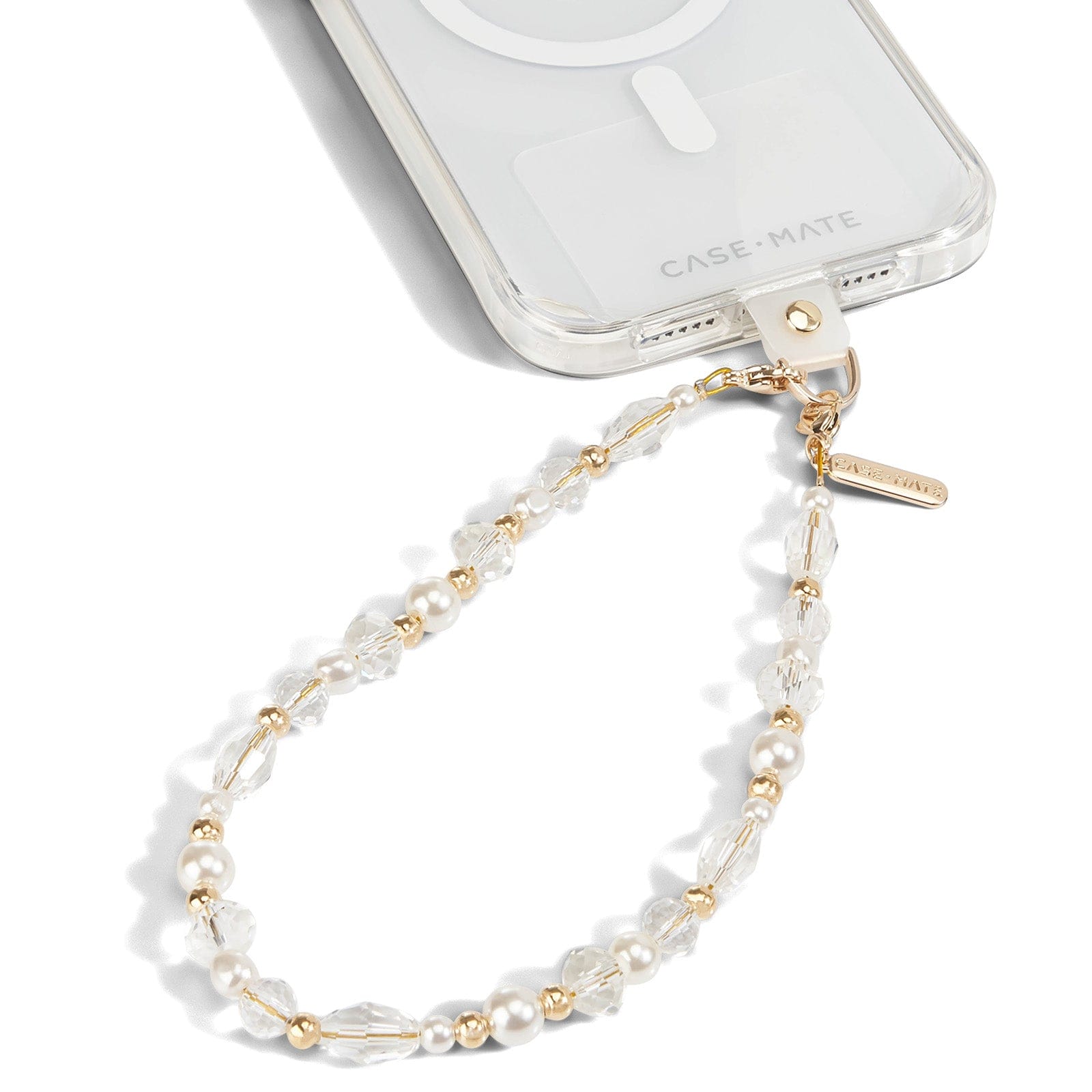 CASE-MATE Phone Accessories Crystal Pearl Gold bijou de téléphone doré