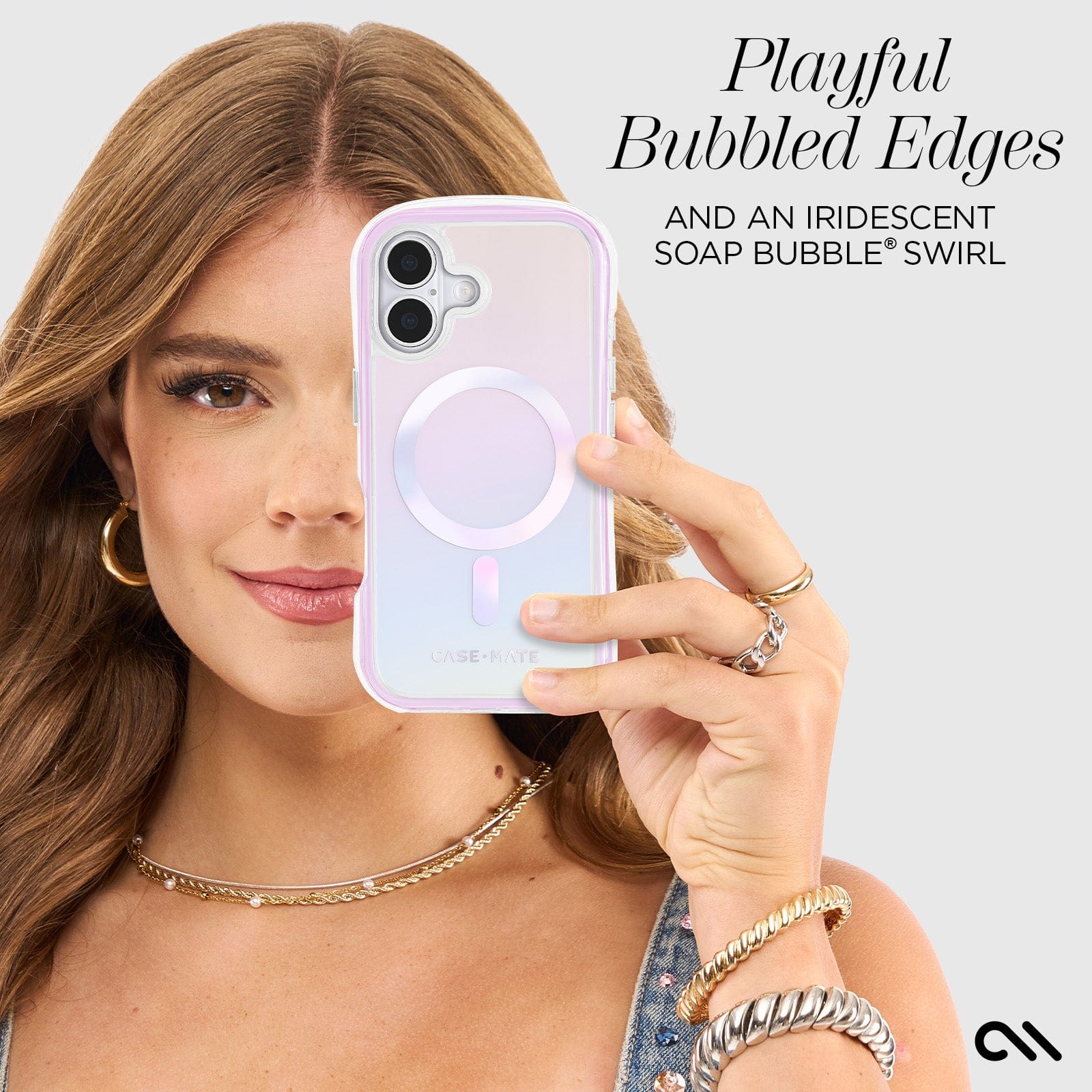 CASE-MATE Phone Cases Jelly Pop Soap Bubble MagSafe coque iPhone 17 irisée