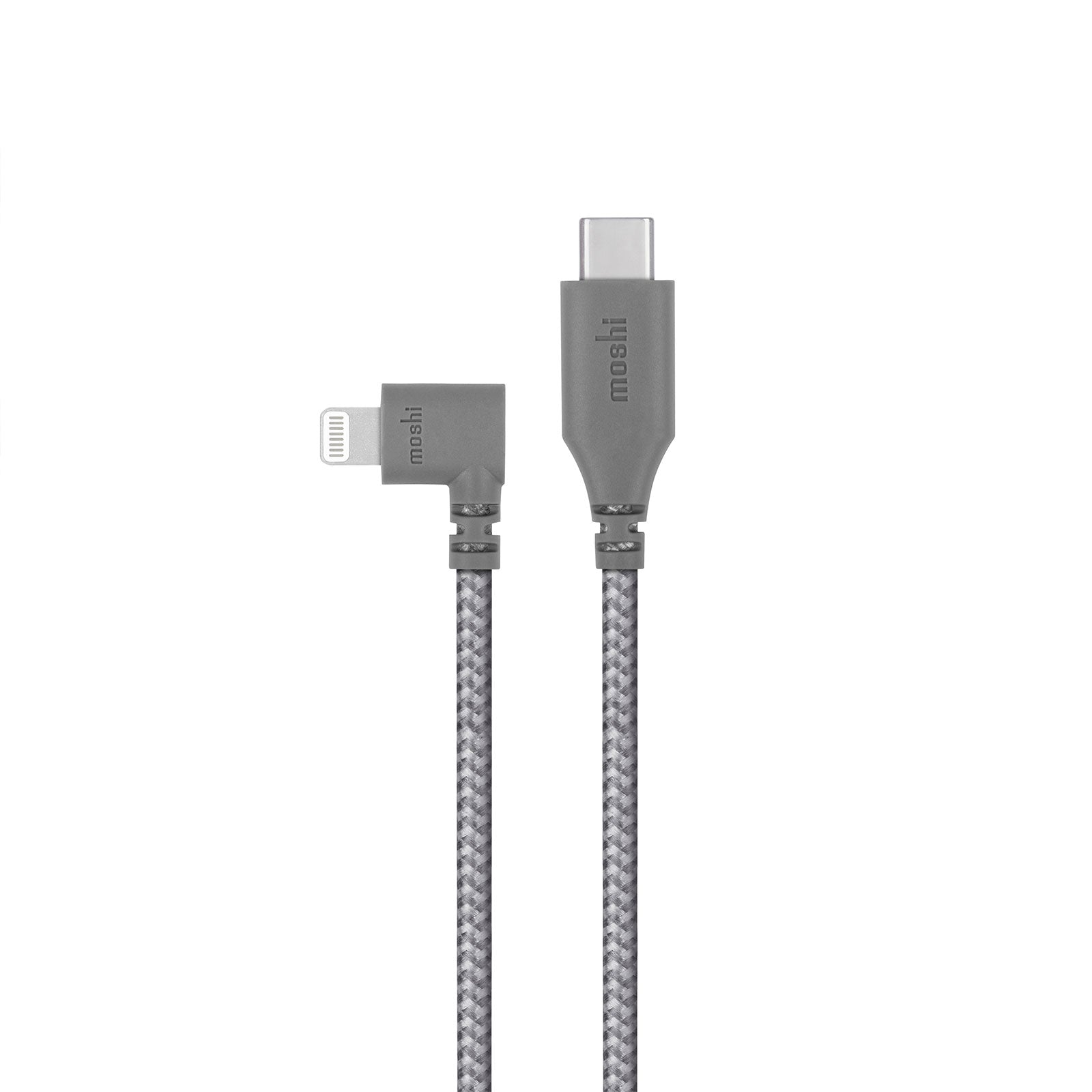 MOSHI Cables and Adapters Integra USB-C to Lightning Cable with 90-degree Cable câble 1,5 m gris certifié MFi