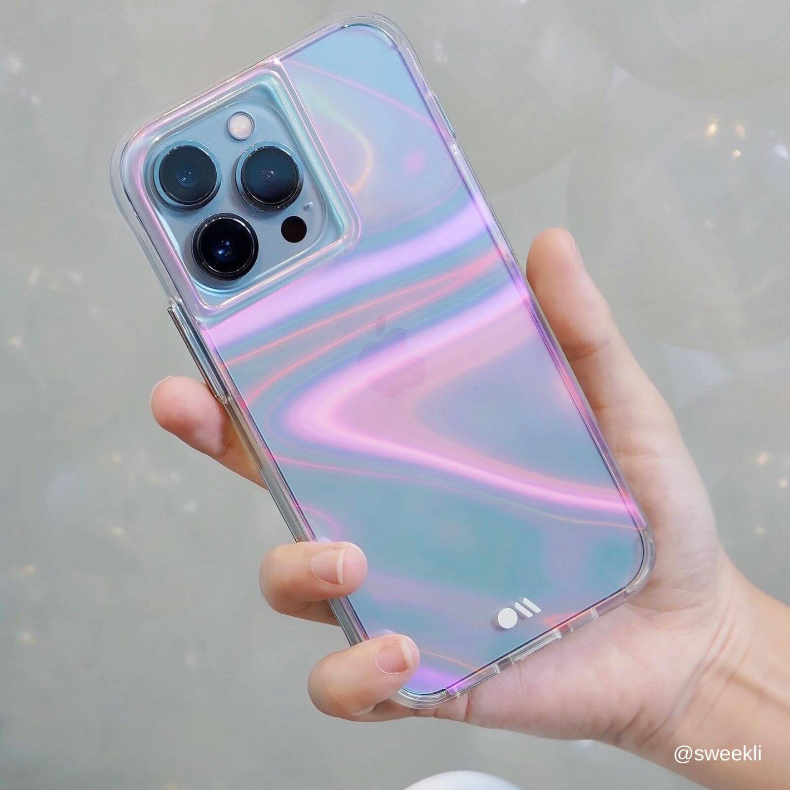 CASE-MATE Phone Cases Soap Bubble coque iPhone 13 Pro irisée