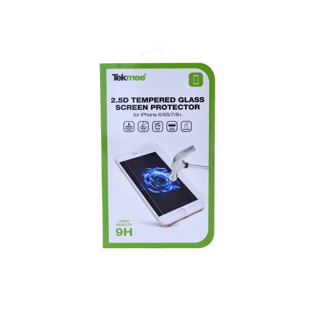 Tekmee Protections d'écran et coques iPhone 6+/6S+/7/8+ verre trempé 9H