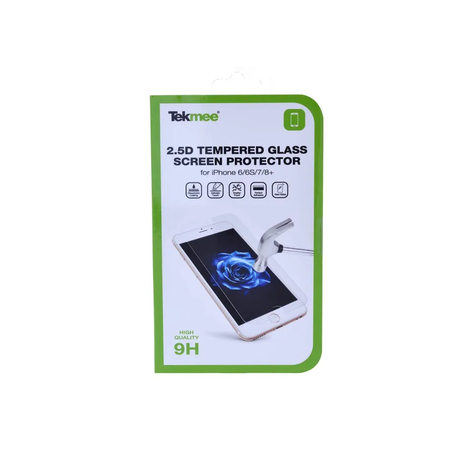 Tekmee Protections d'écran et coques iPhone 6+/6S+/7/8+ verre trempé 9H
