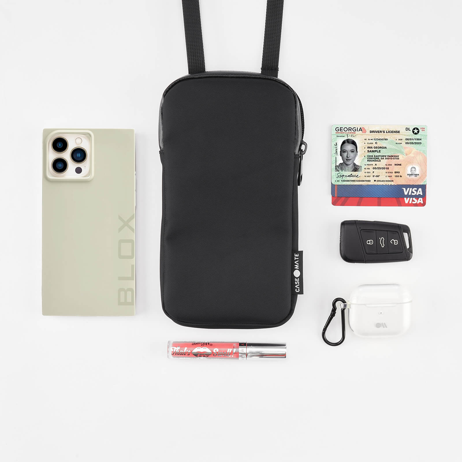 CASE-MATE Phone Crossbody Phone Pouch pochette téléphone noire bandoulière