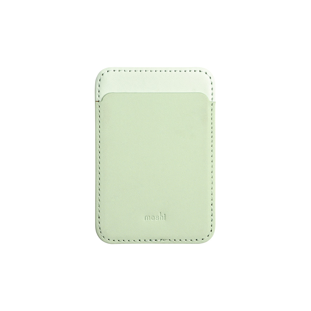 Moshi Wallets Magnetic Slim Wallet (MagSafe & Qi2 Compatible) - Mist Haven Edition portefeuille magnétique gris