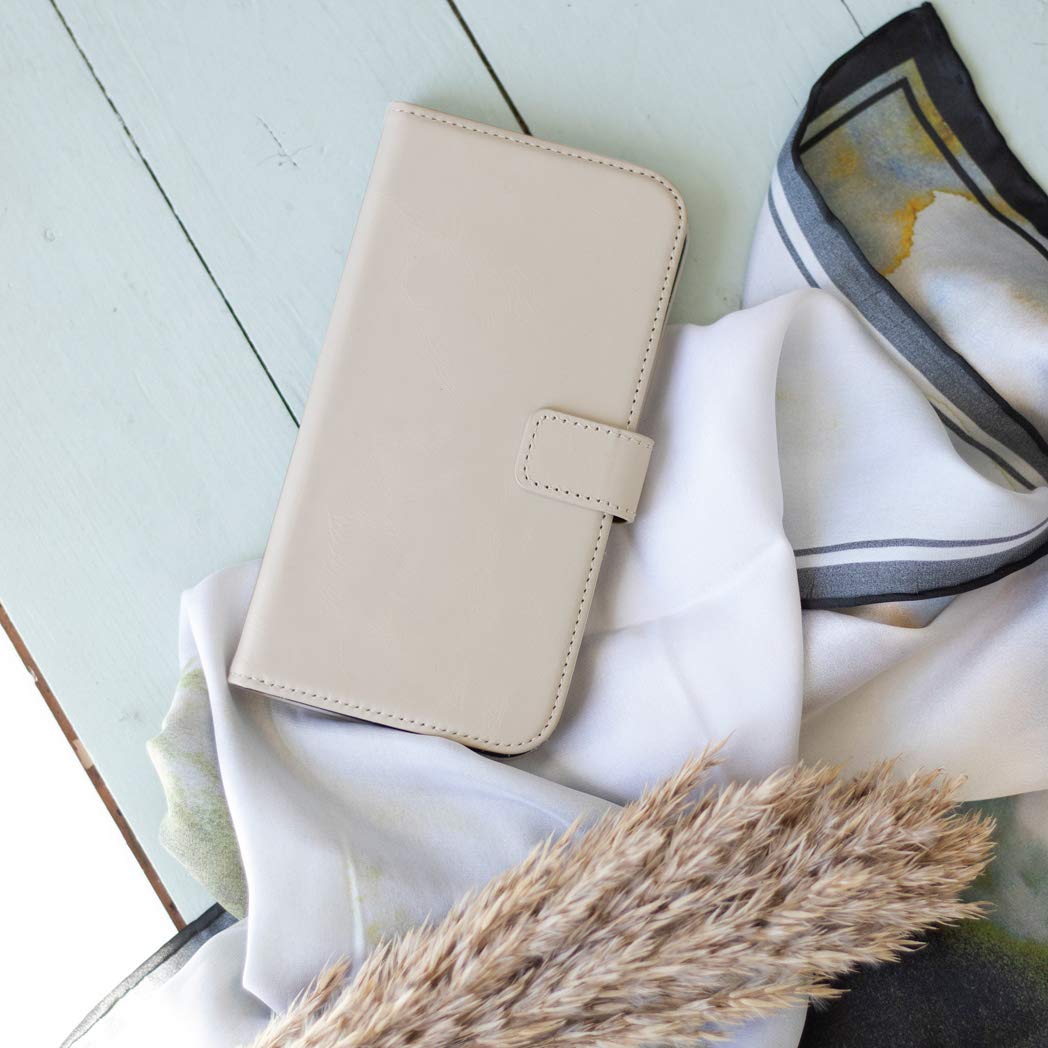 SELENCIA Étui à rabat Era Cuir Pochette Side Flip Case iPhone 12 gris cuir