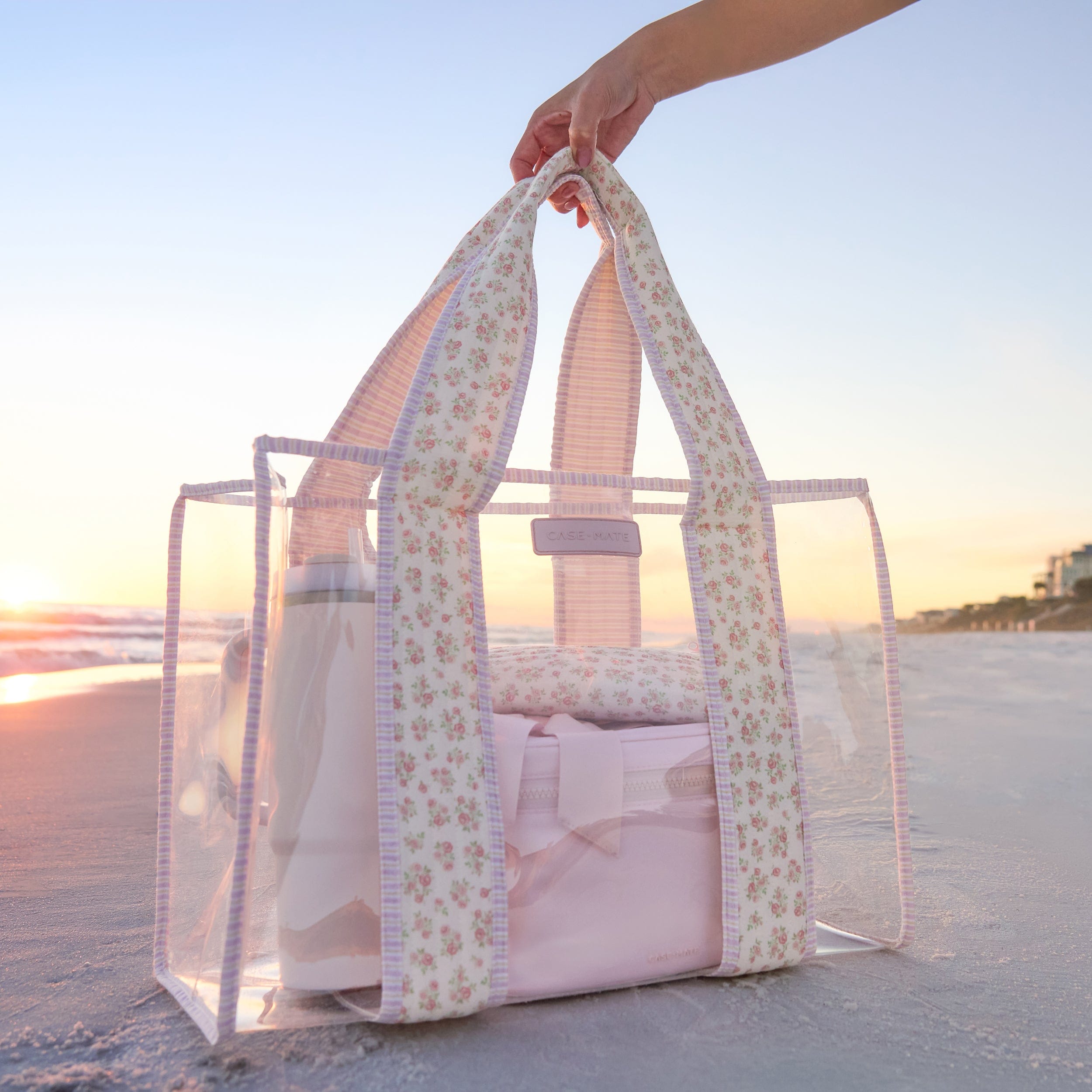 CASE-MATE Bundles The Tote Duo lot de 2 sacs cabas Jelly Tote rose et floral