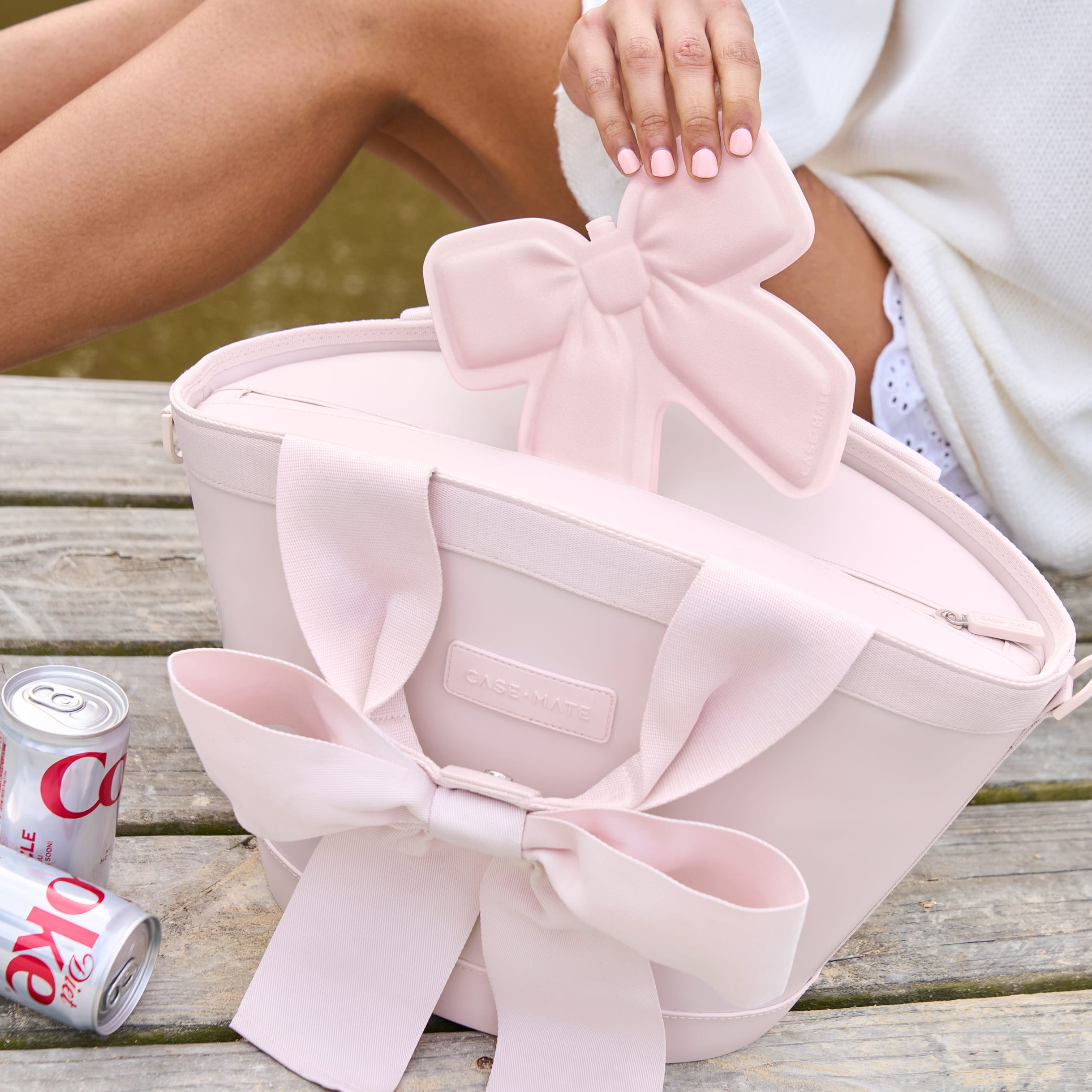 CASE-MATE Tote Accessories Jelly Ice Pack accumulateur de froid Ballet Pink Bow