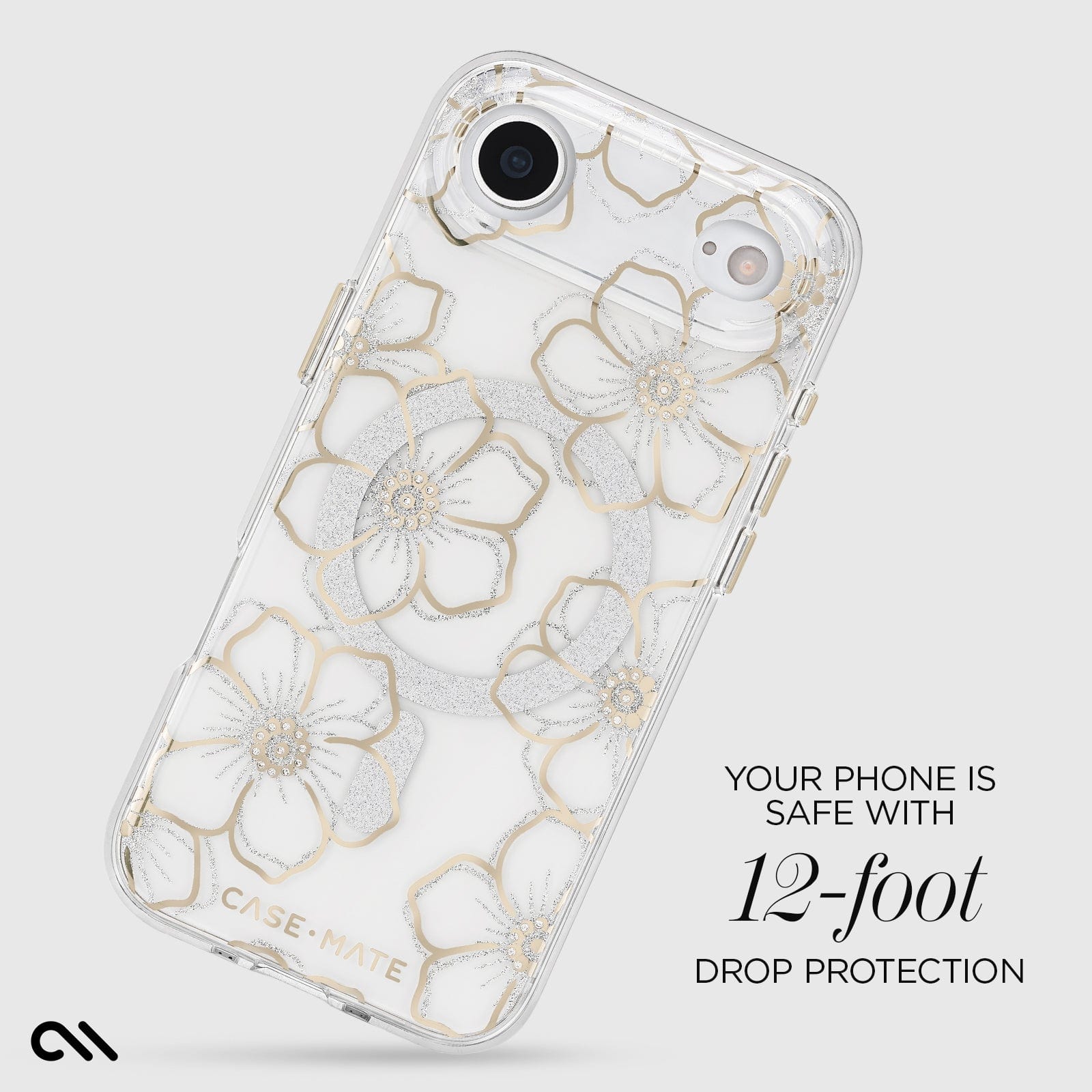 CASE-MATE Phone Cases Floral Gems MagSafe coque iPhone Air motif floral