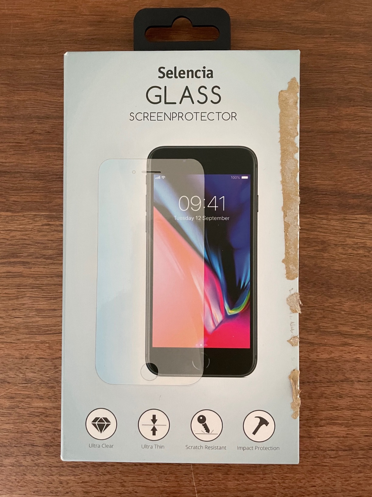 SELENCIA Protection d'écran en verre trempé iPhone 8/7 anti-traces
