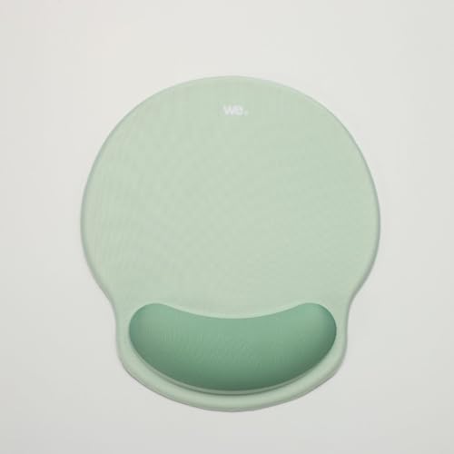 WE WE POP Tapis de souris avec repose-poignet bicolore bleu ciel et bleu foncé en tissu