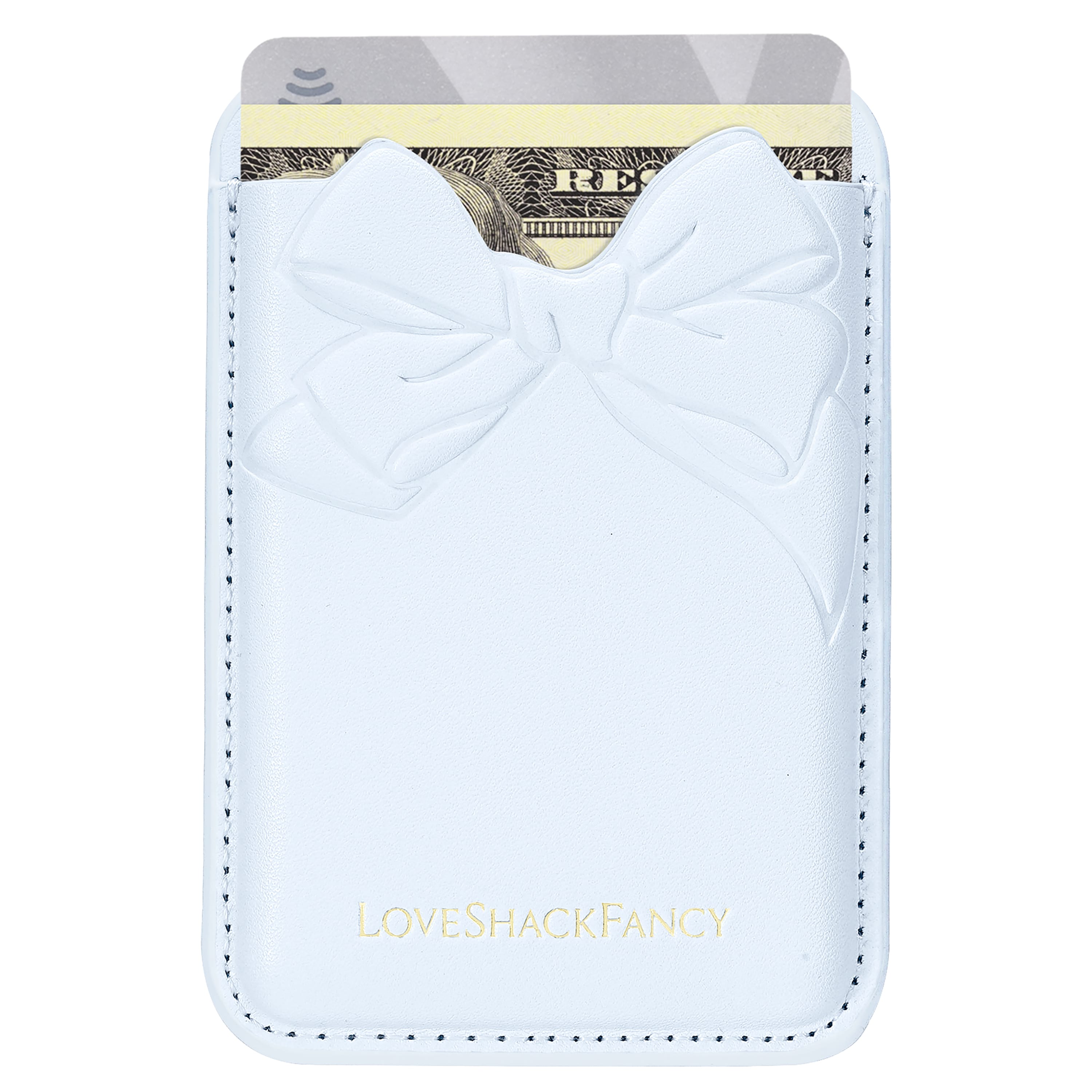 CASE-MATE Phone Accessories Case-Mate x LoveShackFancy Adhesive Bow Wallet portefeuille adhésif bleu
