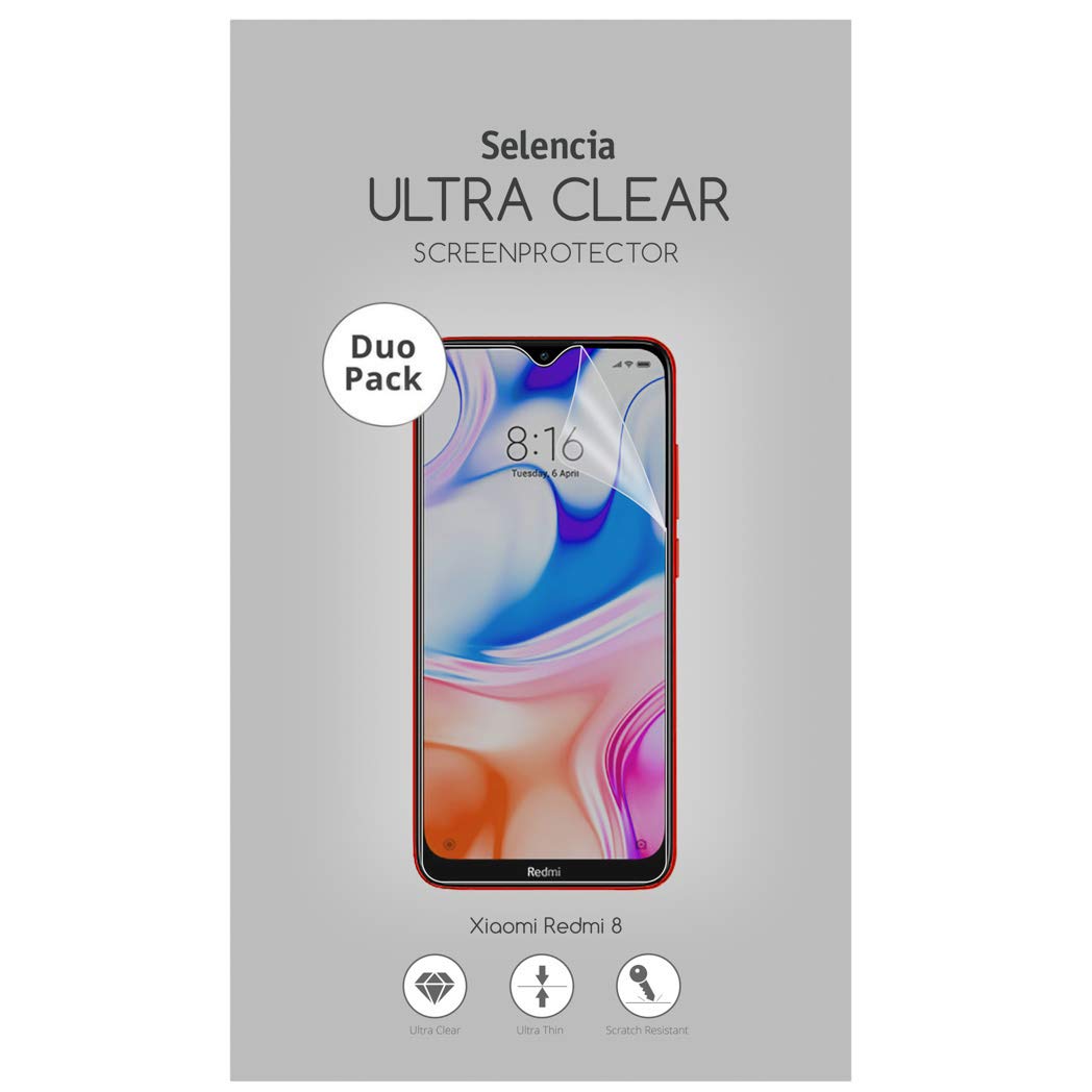 SELENCIA Film de protection d'écran Xiaomi Redmi 8 lot de 2 transparent