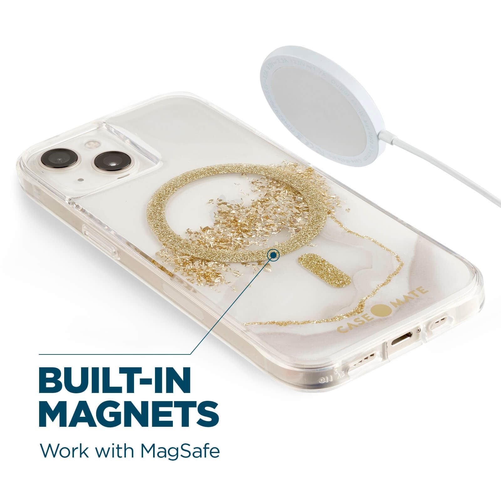 CASE-MATE Phone Cases Karat Marble coque iPhone 14 Plus MagSafe