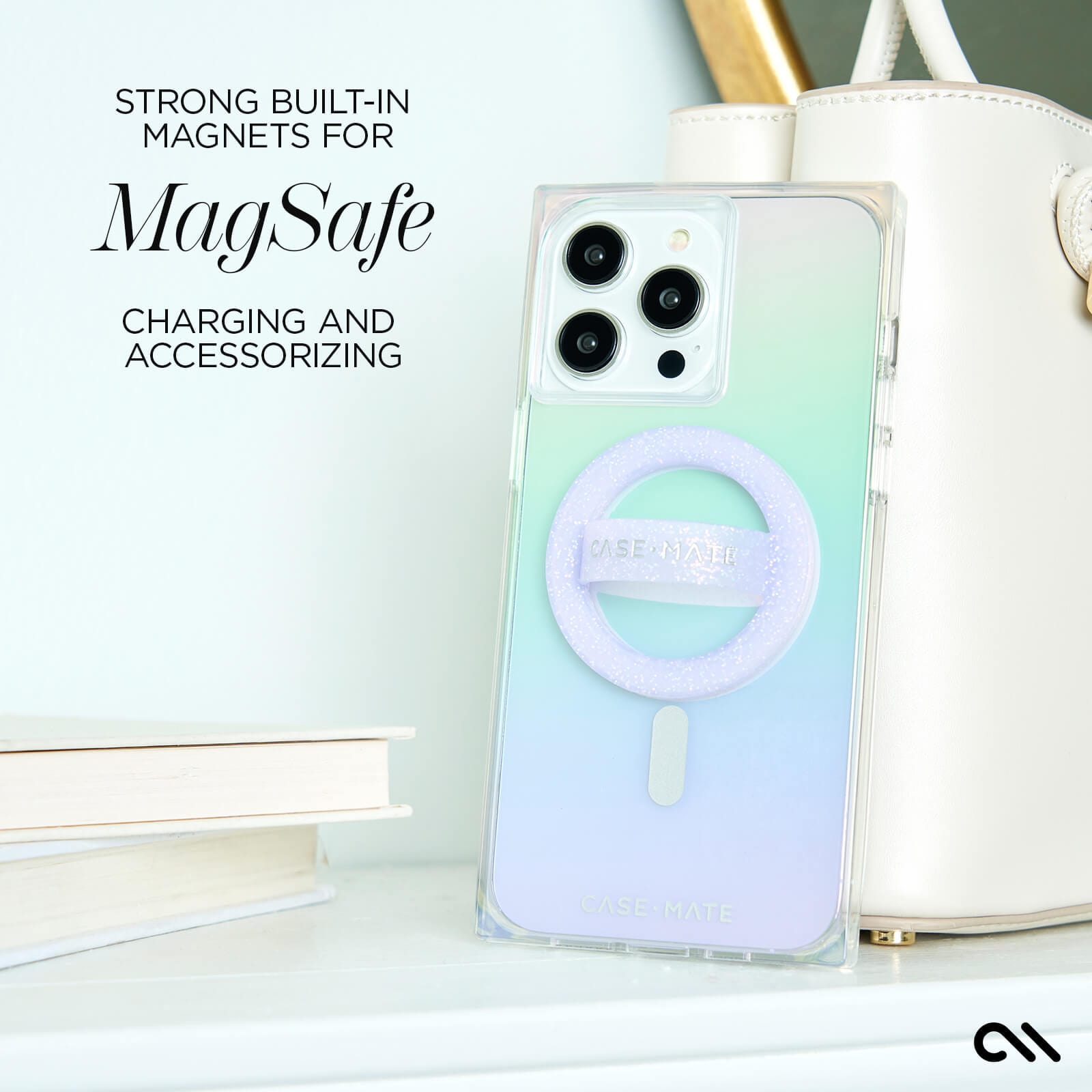 CASE-MATE Phone Cases BLOX MagSafe coque iPhone 15 Pro irisée antichute 3,7 m