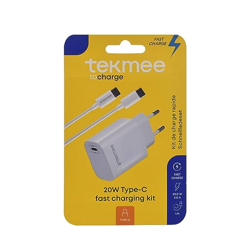 Tekmee Kits de charge rapide kit 20 W USB-C avec câble USB-C