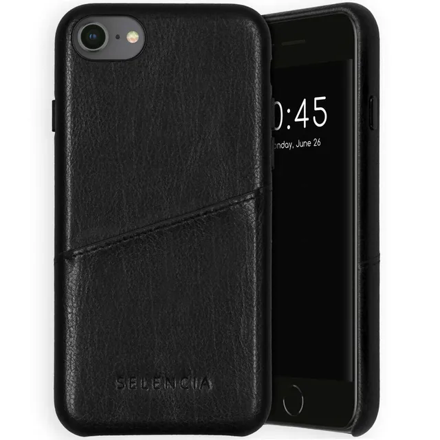 SELENCIA Vayu coque iPhone noir porte-carte