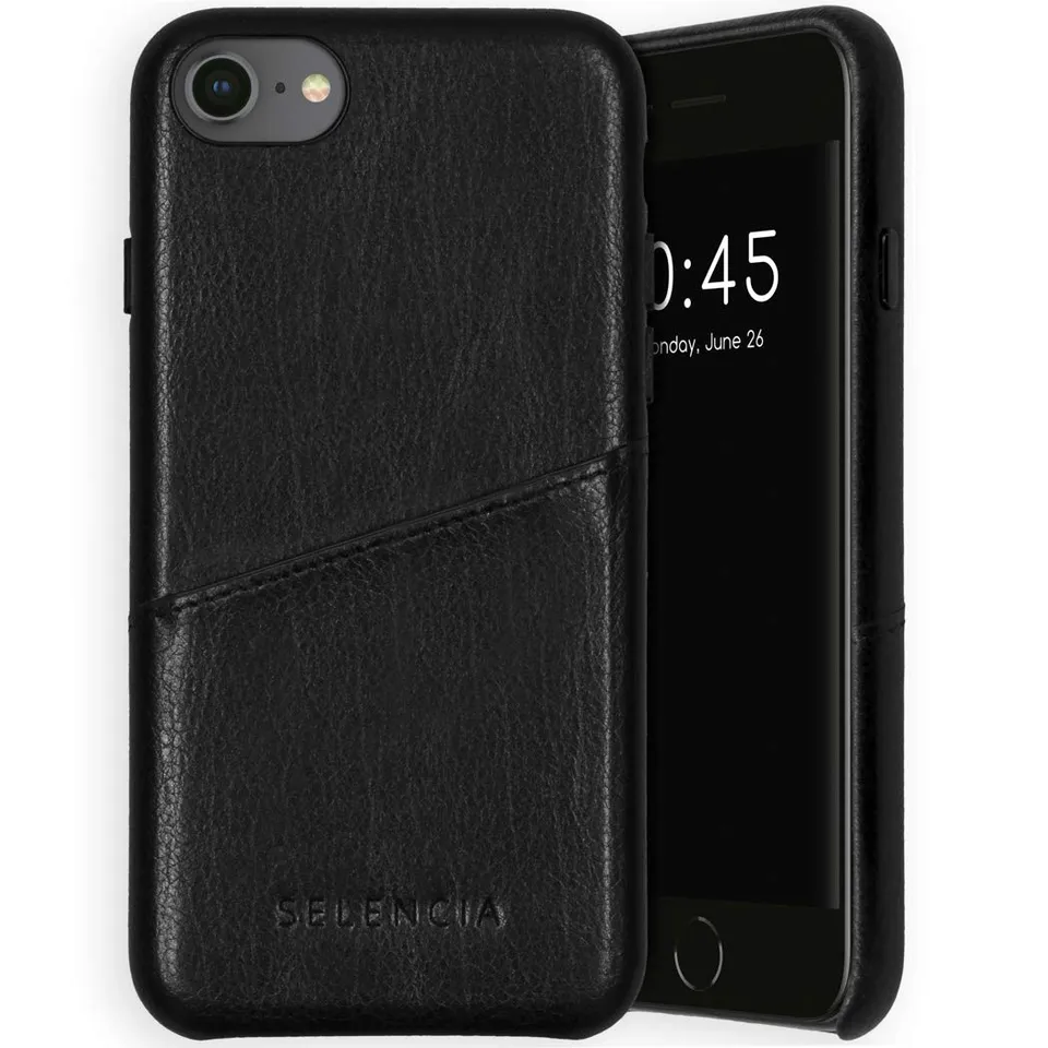 SELENCIA Vayu coque iPhone noir porte-carte