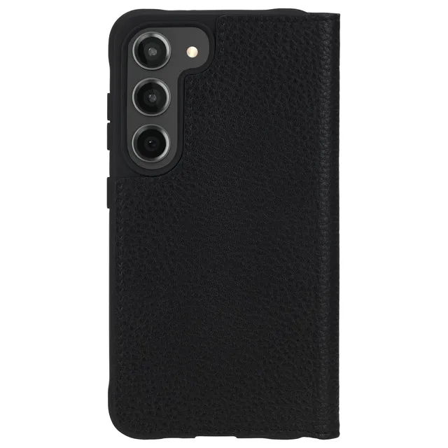 CASE-MATE Phone Cases Wallet Folio Galaxy S23 coque portefeuille noire en cuir