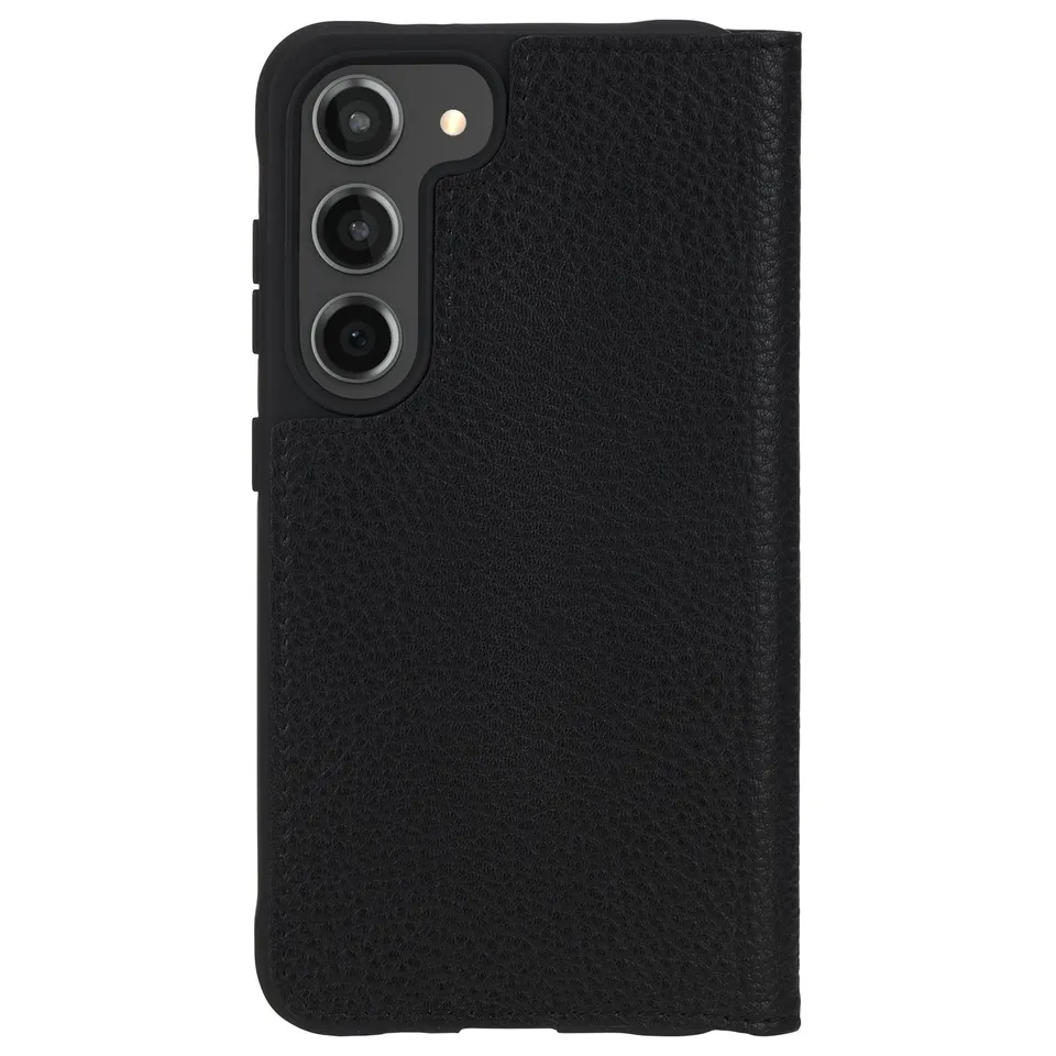 CASE-MATE Phone Cases Wallet Folio Galaxy S23 coque portefeuille noire en cuir