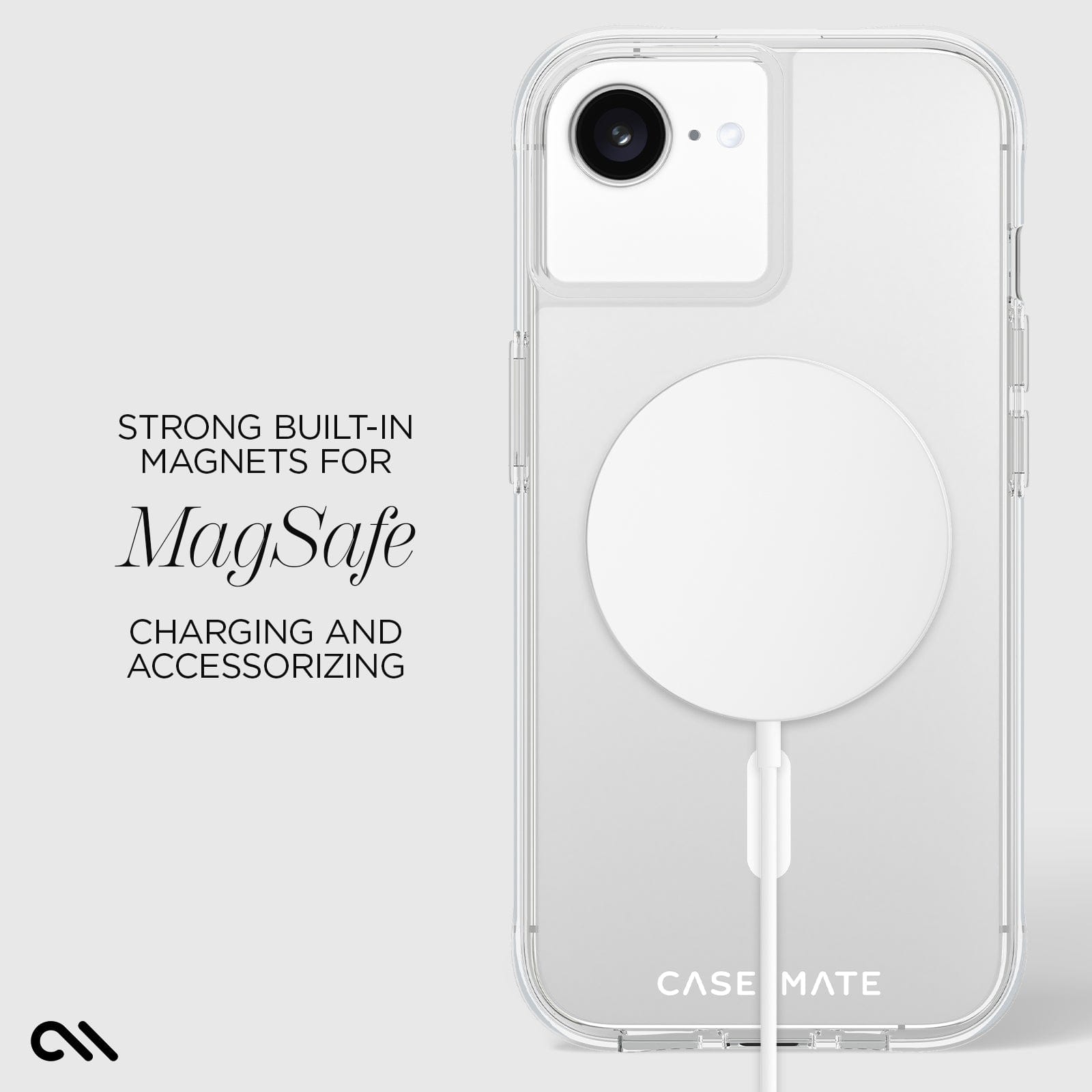 CASE-MATE Phone Cases Tough Clear MagSafe coque iPhone 17e/16e transparente