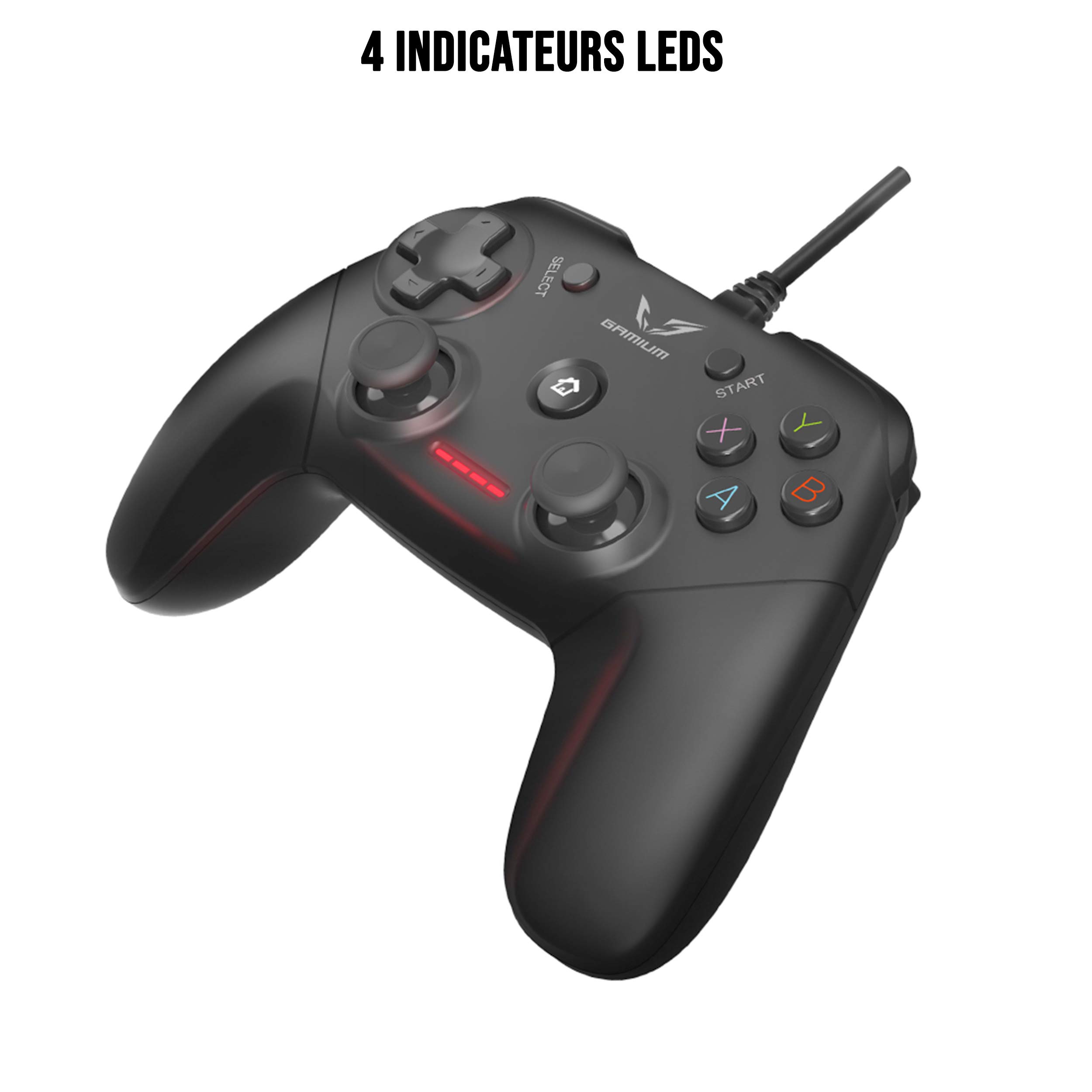 WE GAMIUM manette PS3 filaire USB câble 1,8 m 12 boutons