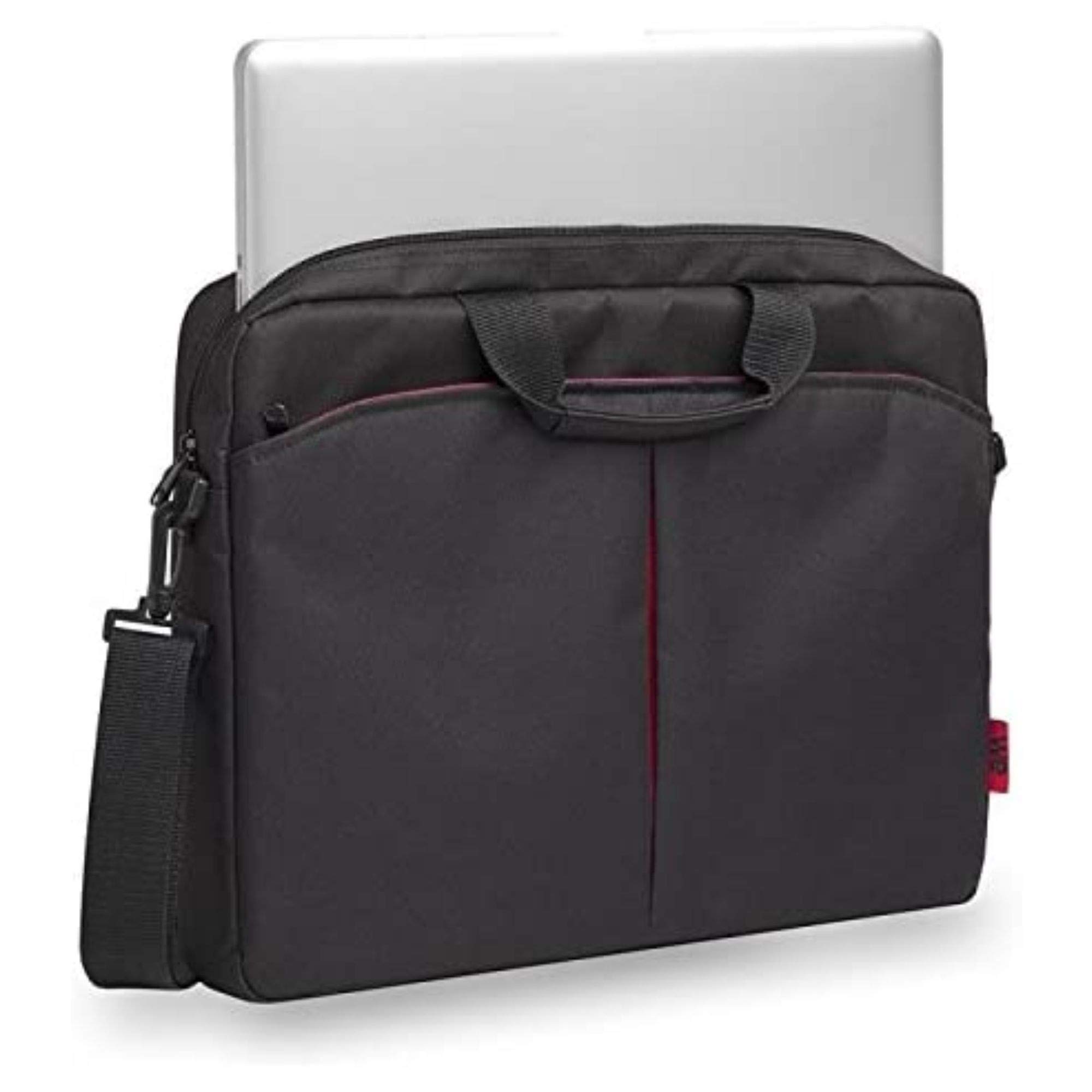 WE Informatique Classic sacoche ordinateur 14 pouces noir rouge rembourrée