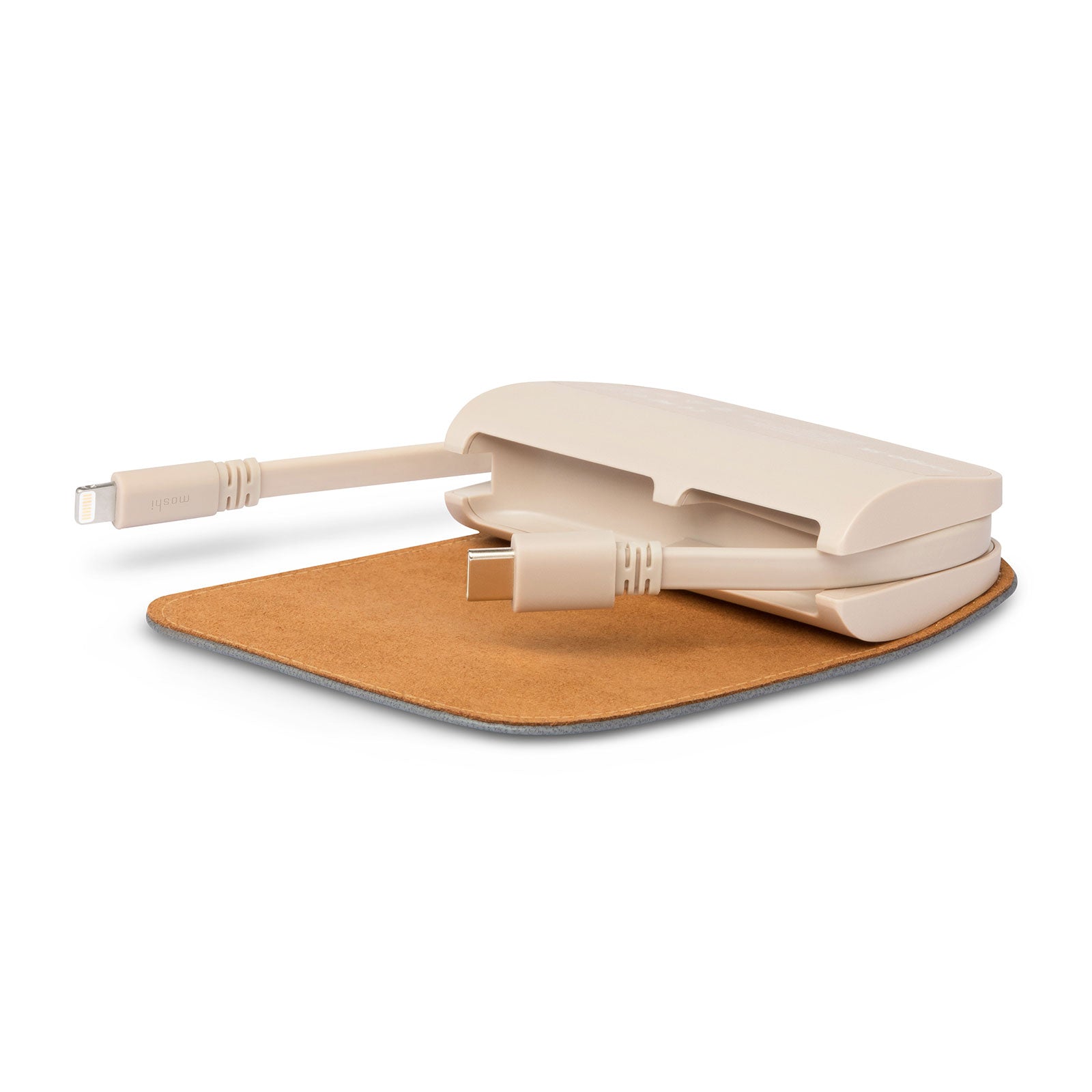Moshi Chargers IonGo 10K Duo batterie externe 10 000 mAh rose, câbles intégrés