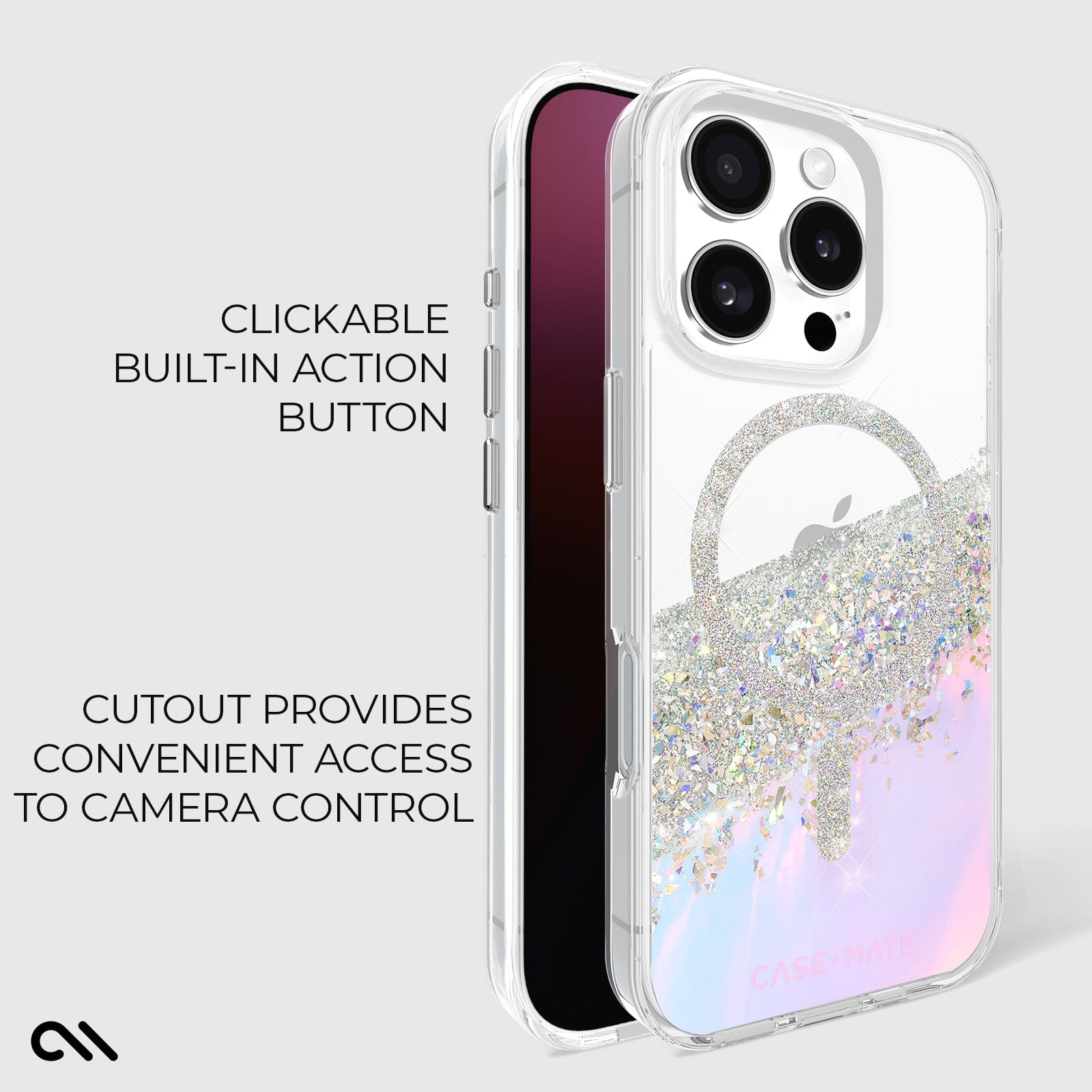 CASE-MATE Phone Cases Karat Soap Bubble MagSafe coque iPhone 16 Pro irisée antichute